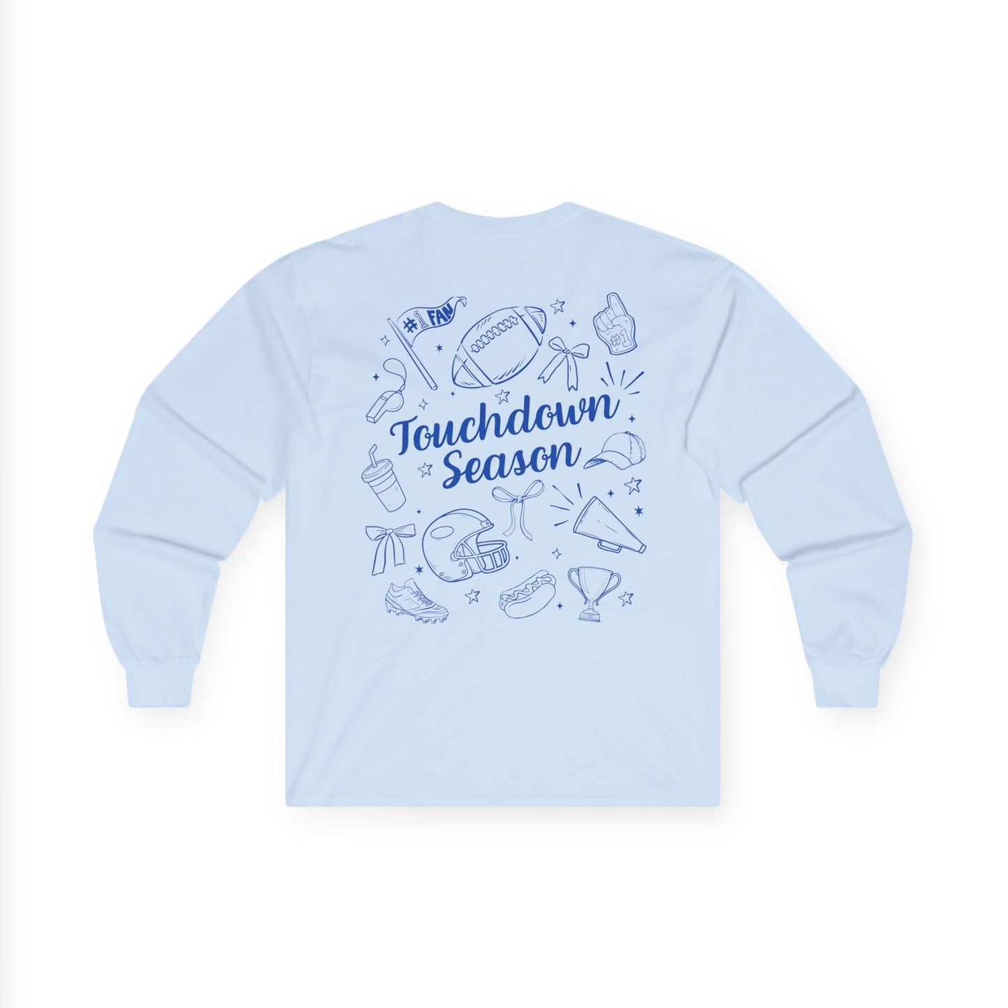 Touchdown Season Long Sleeve Tee - Football Apparel, Unisex Sports Shirt, Game Day Outfit, Gift for Football Fans