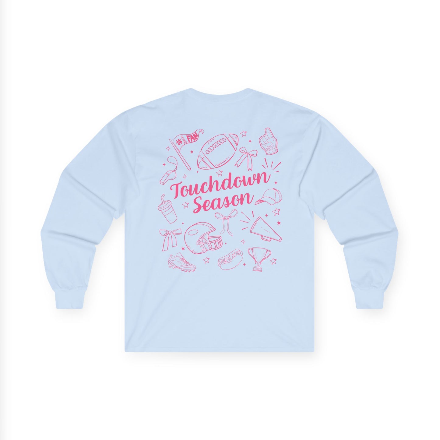 Touchdown Season Long Sleeve Tee, Football Shirt, Game Day Apparel, Sports Fan Gift, Unisex Long Sleeve Top