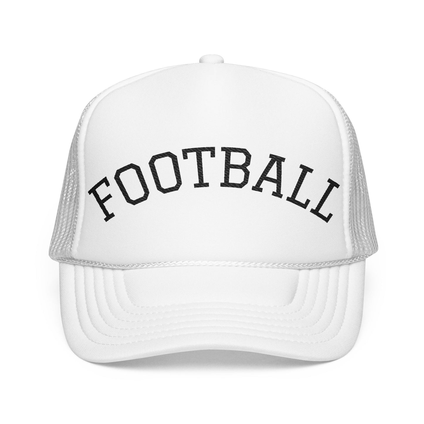 Football Embroidered Foam Trucker Hat | Sports Cap, Gift for Athletes, Summer Hat, Outdoor Activities, Fan Gear