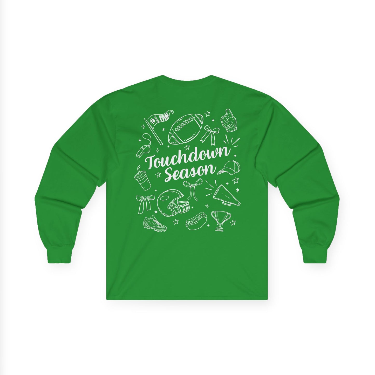 Touchdown Season Unisex Long Sleeve Tee, Football Fan Gear, Game Day Apparel, Holiday Gifts, Sports Lover Gift