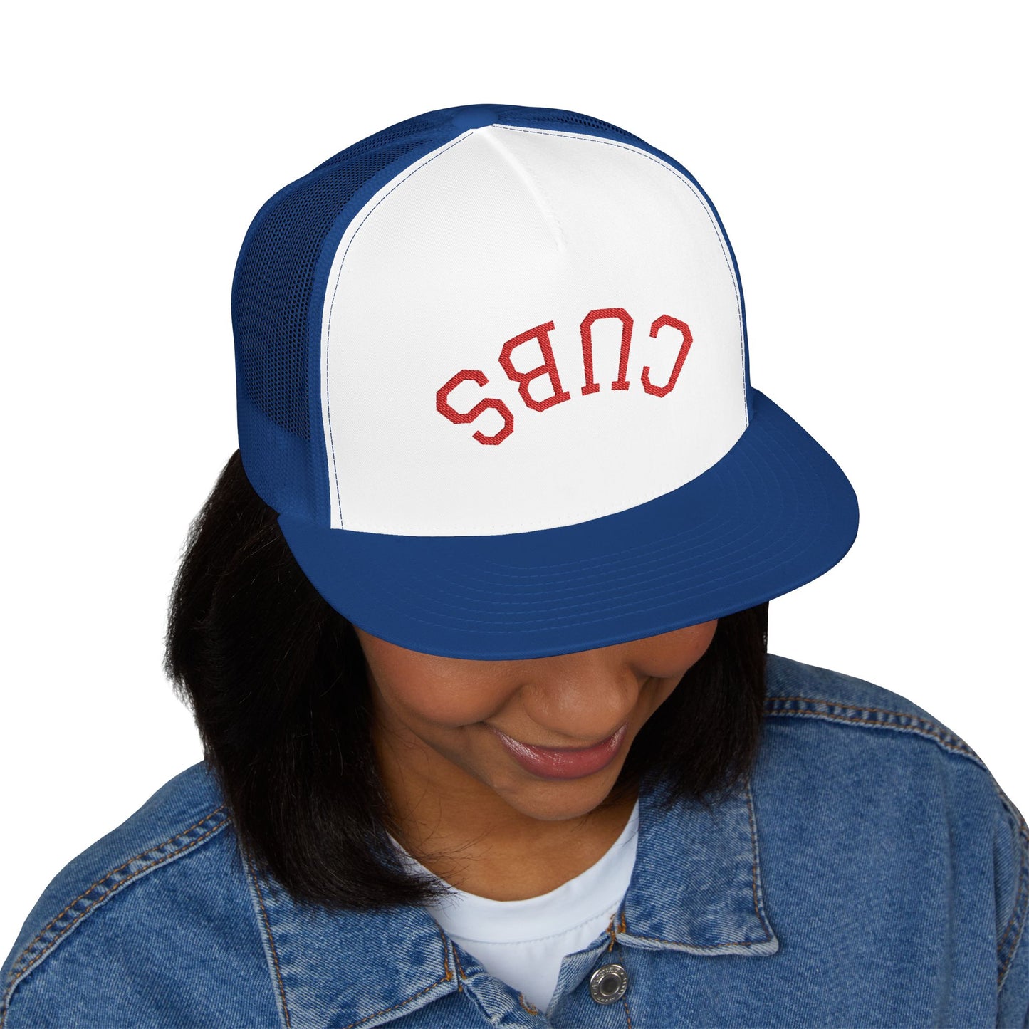 chicago cubsEmbroidered Trucker Cap with Retro Vibes, Stylish Headwear for Outdoors, Casual Wear, Gifts for Birthdays, Summer Events, Sports, Road Trips