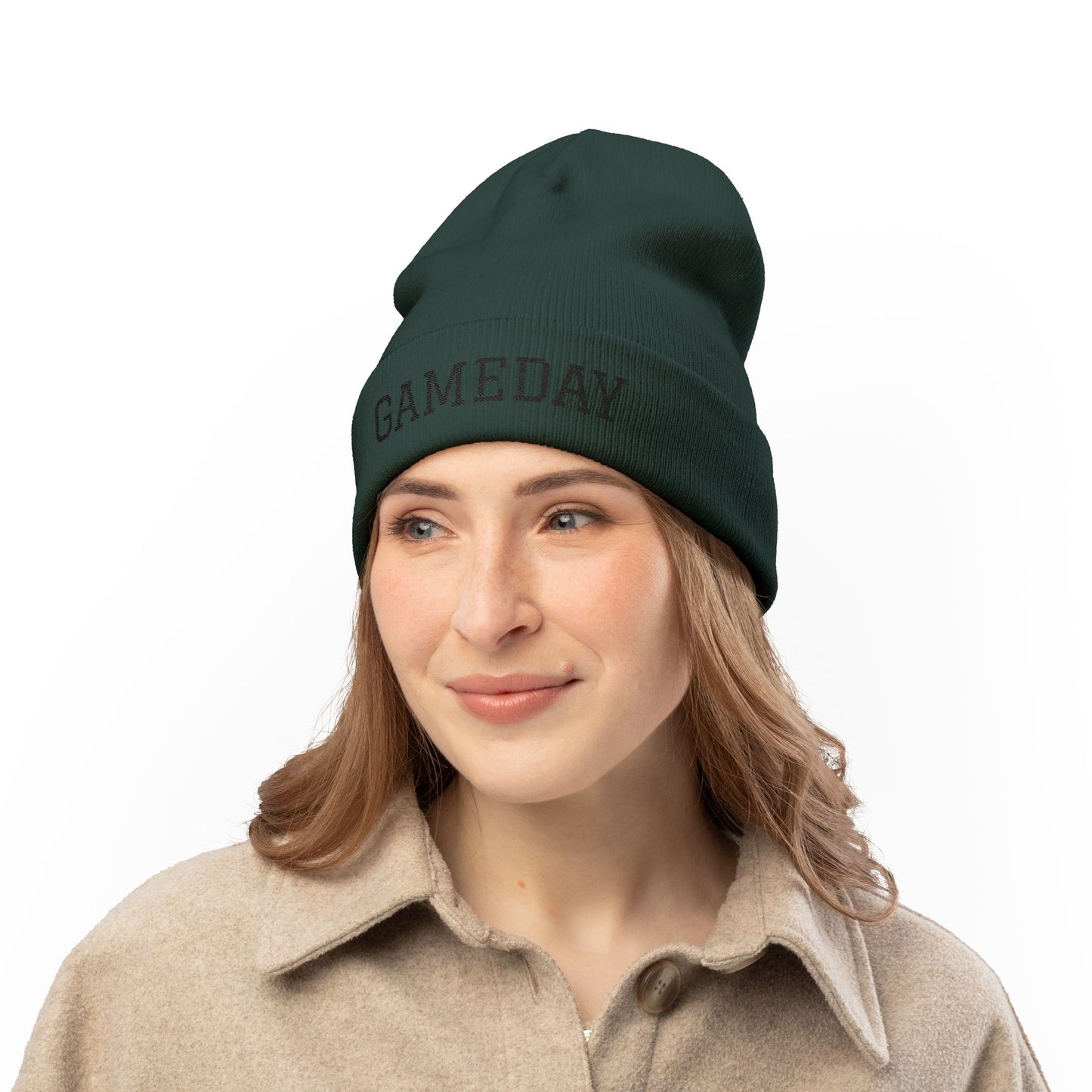 Gameday Knit Beanie, Winter Hat, Embroidered Beanie, Sports Fan Accessory, Cozy Knit Hat, Gift for Sports Lovers