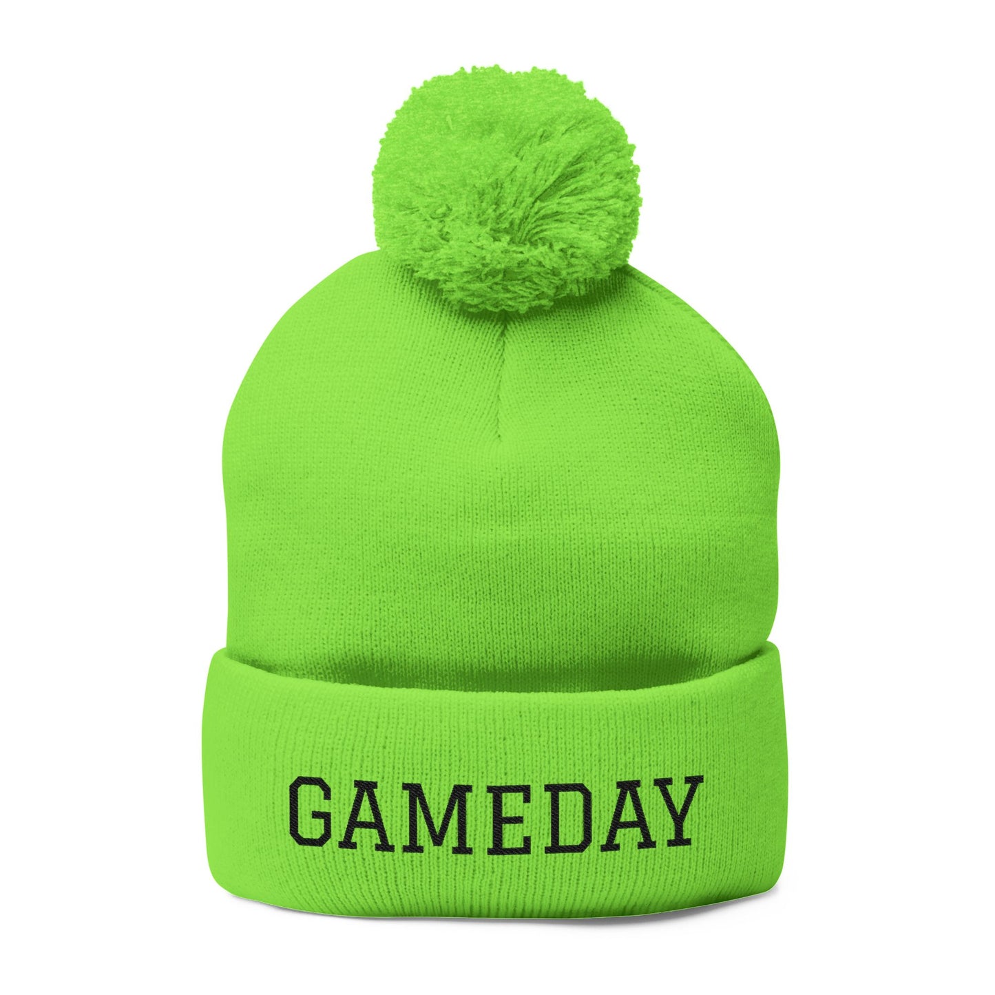 Gameday Pom-Pom Knit Cap - Cozy Beanie for Sports Enthusiasts, Perfect Gift for Winter, Tailgate, Outdoor Adventures, Casual Wear