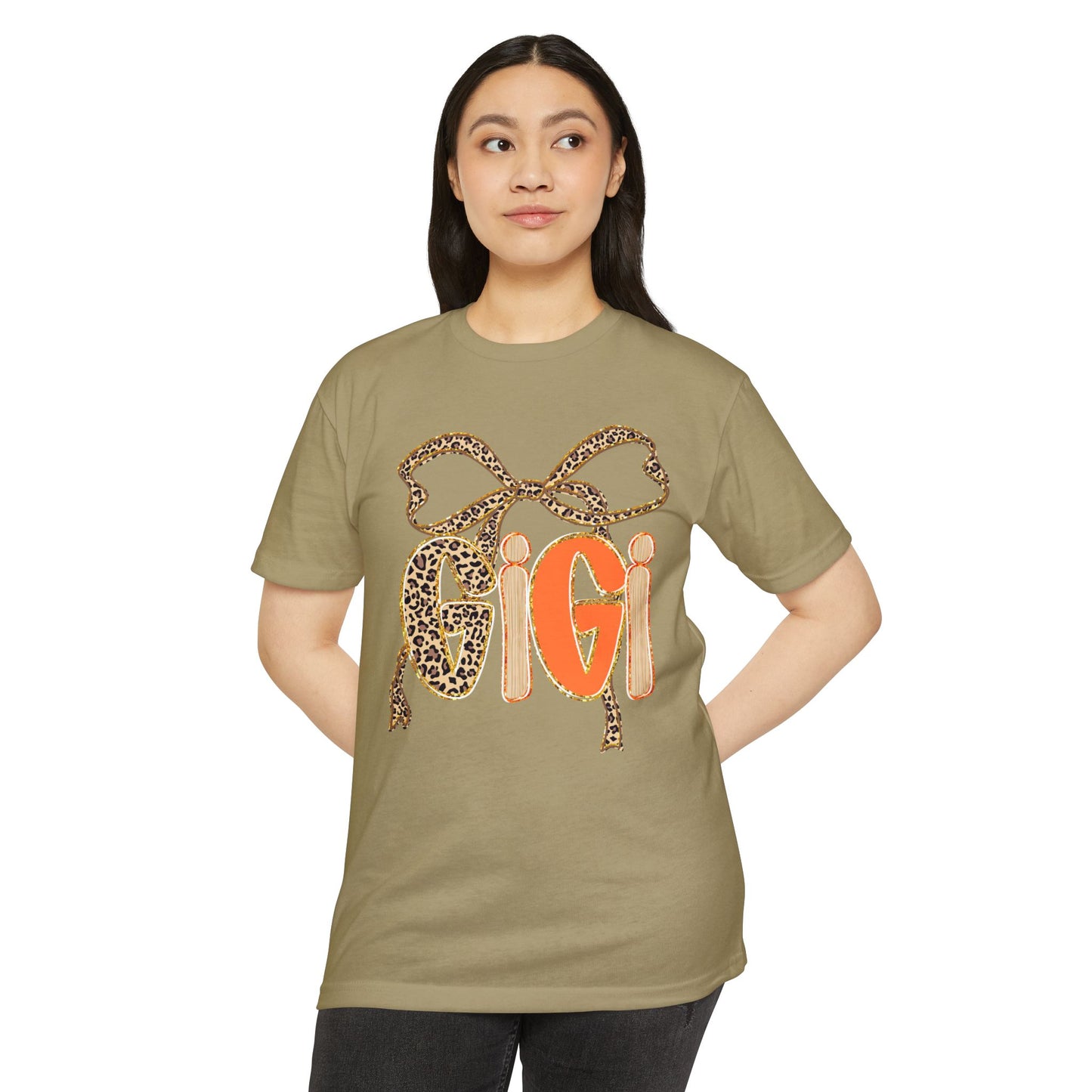 Cute Gigi Leopard Print Unisex T-Shirt | Casual Everyday Wear, Gift for Gigi, Animal Print Tee, Birthday, Family Gatherings