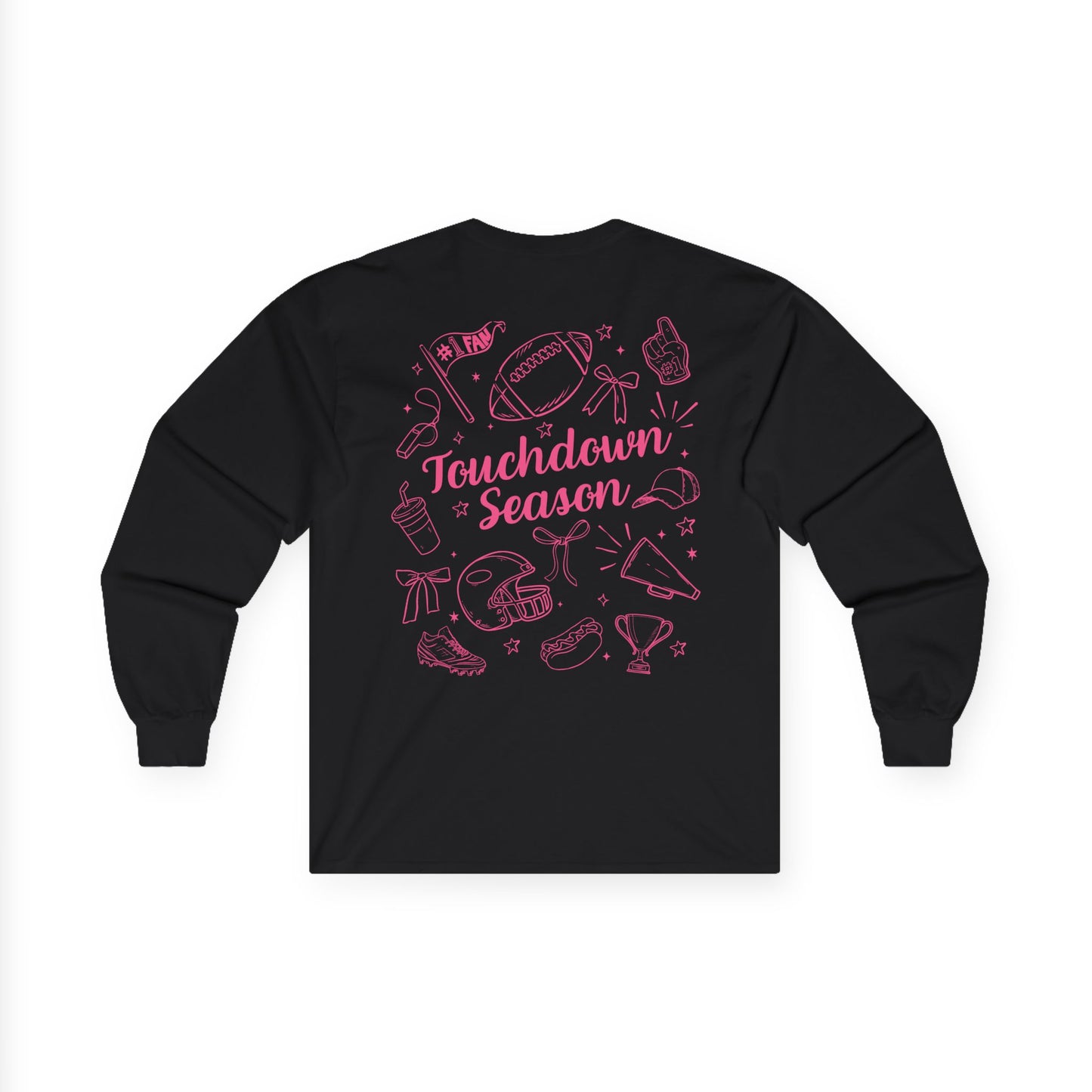 Touchdown Season Long Sleeve Tee, Football Shirt, Game Day Apparel, Sports Fan Gift, Unisex Long Sleeve Top
