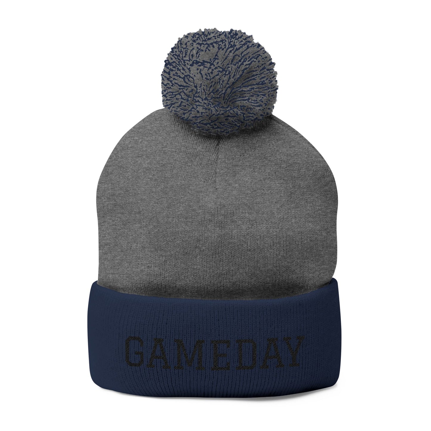 Gameday Pom-Pom Knit Cap - Cozy Beanie for Sports Enthusiasts, Perfect Gift for Winter, Tailgate, Outdoor Adventures, Casual Wear