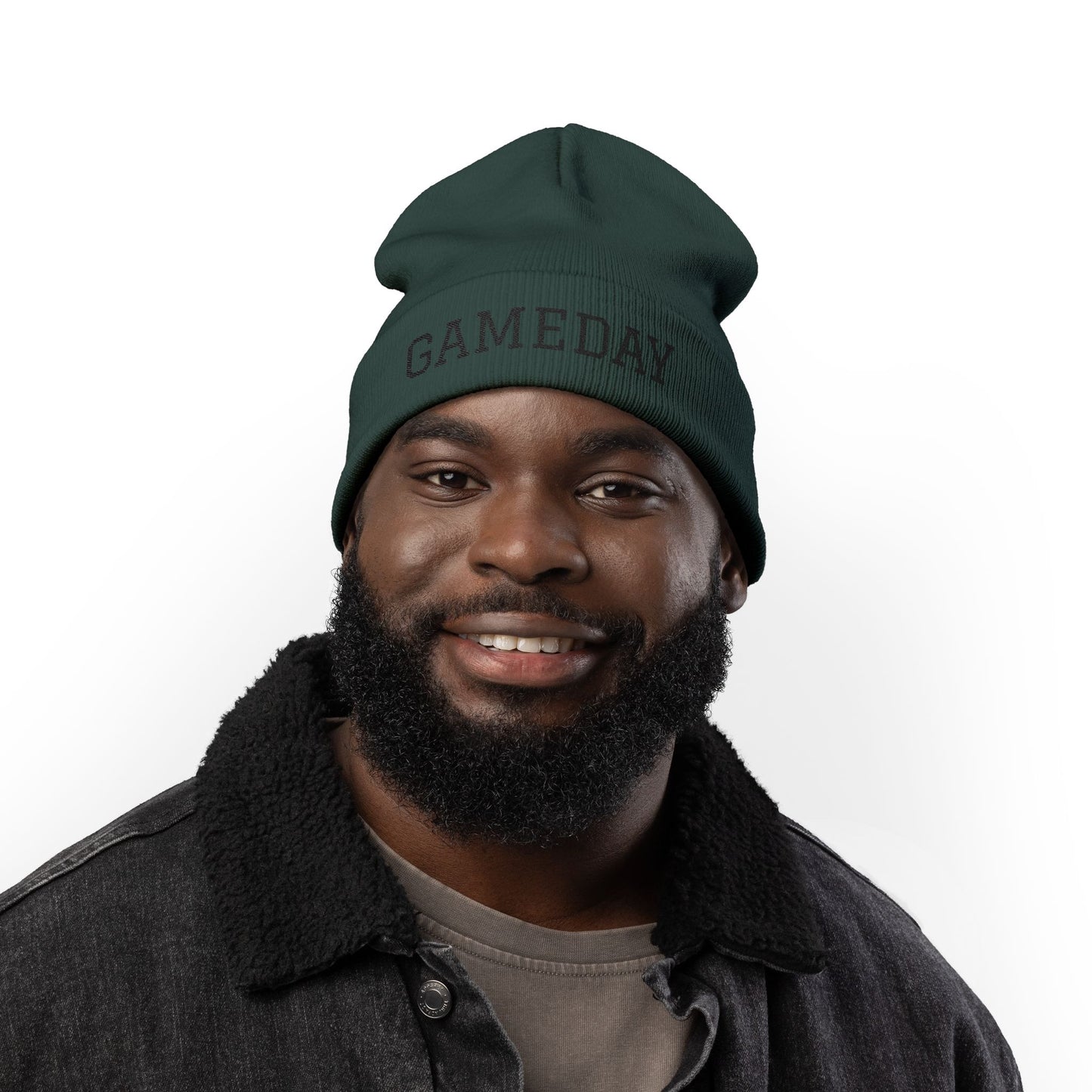 Gameday Knit Beanie, Winter Hat, Embroidered Beanie, Sports Fan Accessory, Cozy Knit Hat, Gift for Sports Lovers