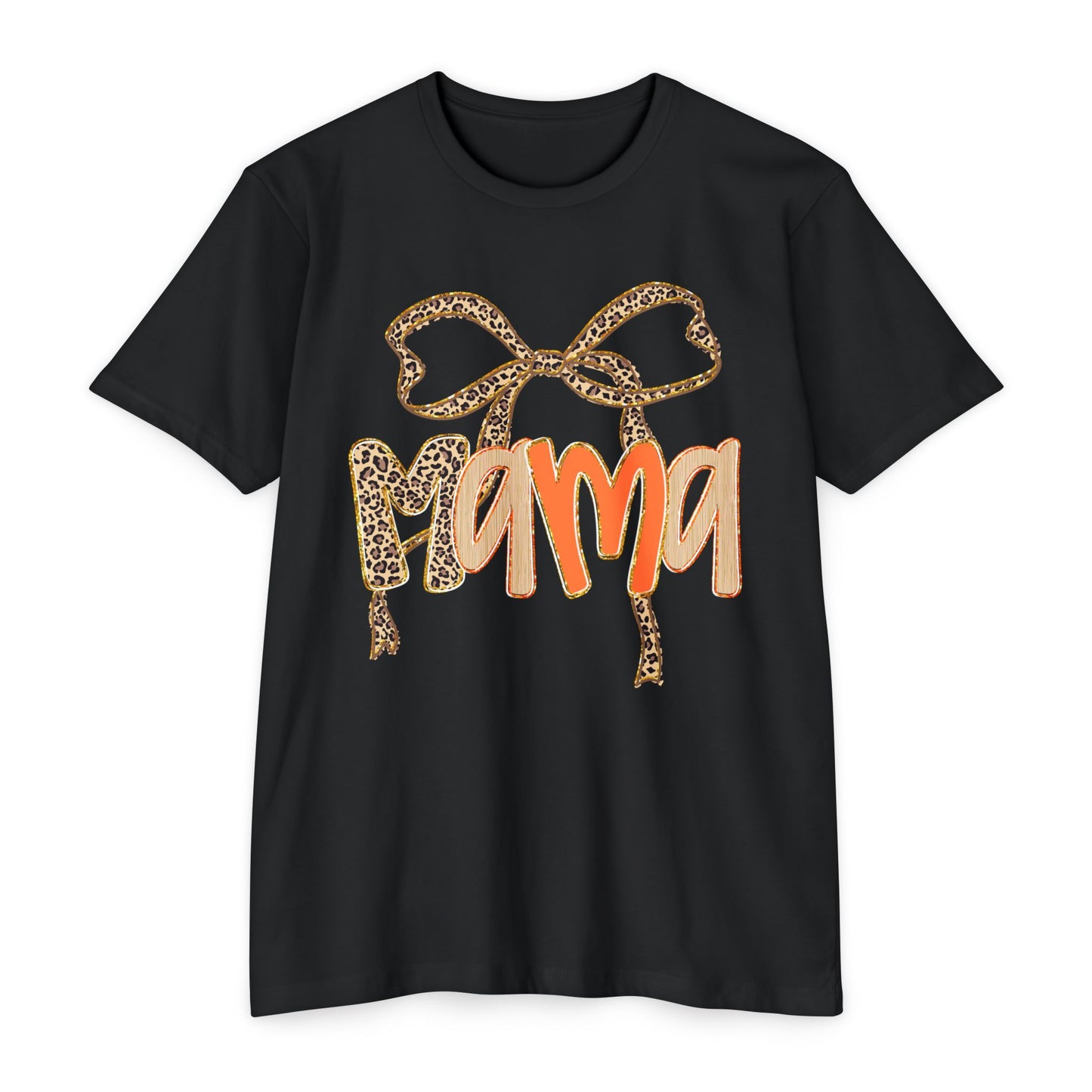 Mama Leopard Print T-Shirt | Unisex CVC Tee for Mother's Day, Birthdays, Family Gatherings, Gifts, Casual Wear
