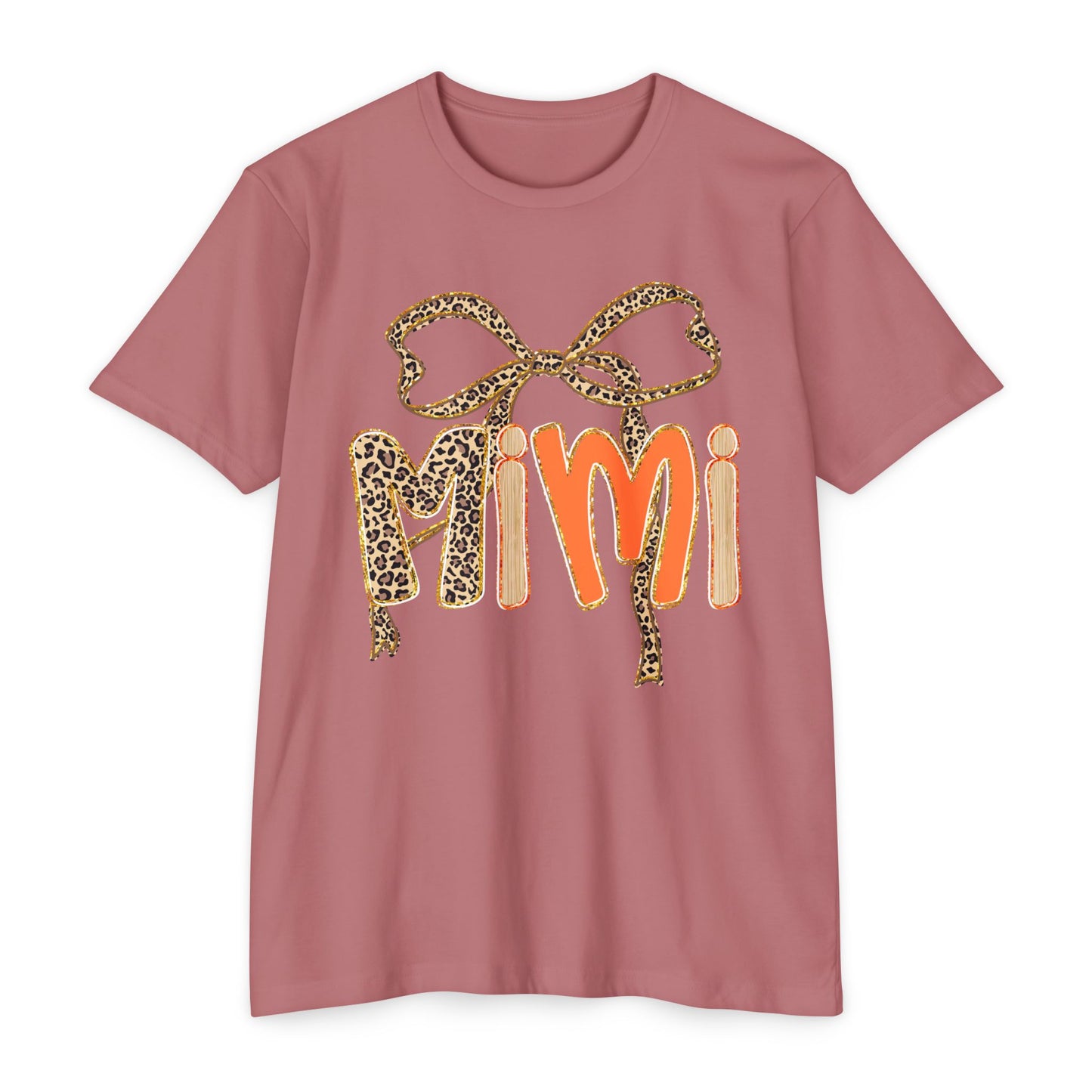 Mimi Leopard Print T-Shirt, Casual Tee Gift for Moms, Birthday Celebration, Animal Print Apparel, Trendy Women's Top