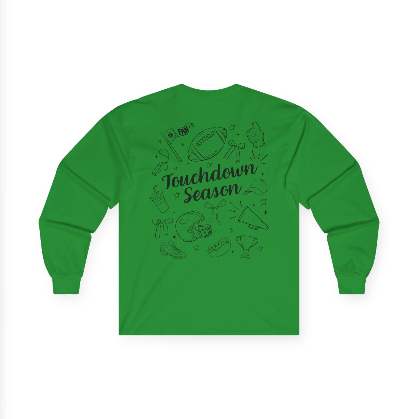 Touchdown Season Long Sleeve Tee | Unisex Cotton Shirt for Football Fans, Sports Gift, Game Day Apparel, Comfy Layering, Casual Style