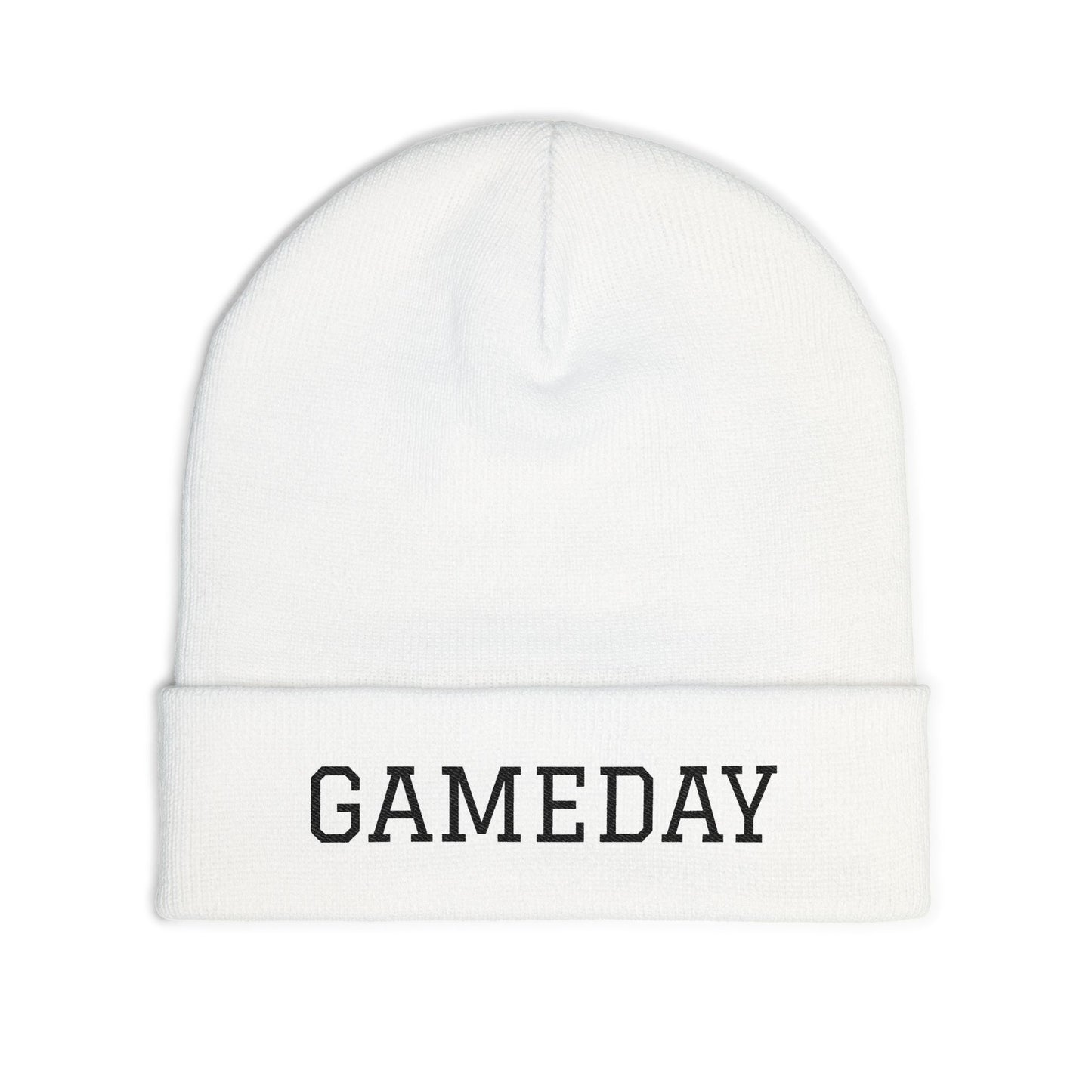 Gameday Knit Beanie, Winter Hat, Embroidered Beanie, Sports Fan Accessory, Cozy Knit Hat, Gift for Sports Lovers