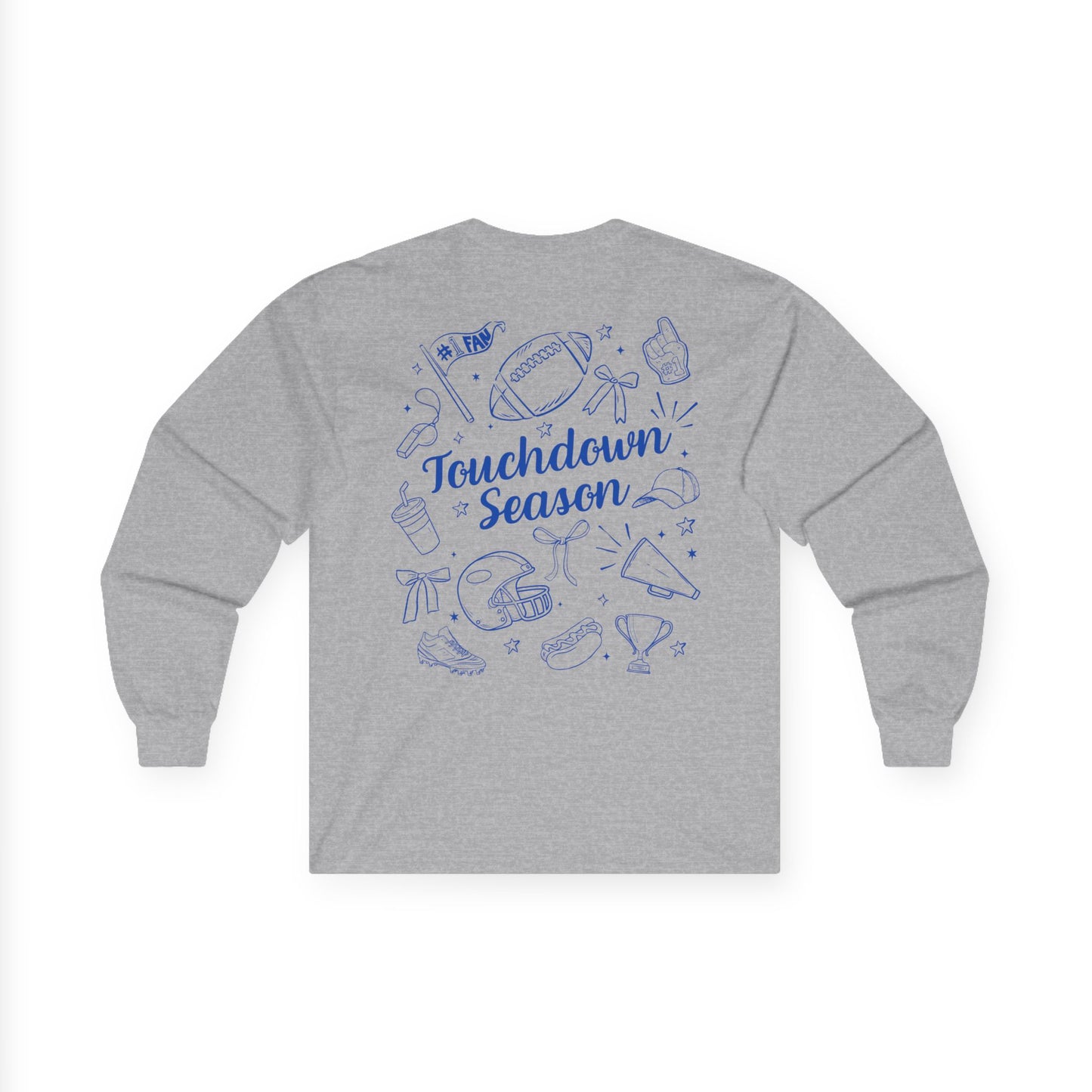Touchdown Season Long Sleeve Tee - Football Apparel, Unisex Sports Shirt, Game Day Outfit, Gift for Football Fans