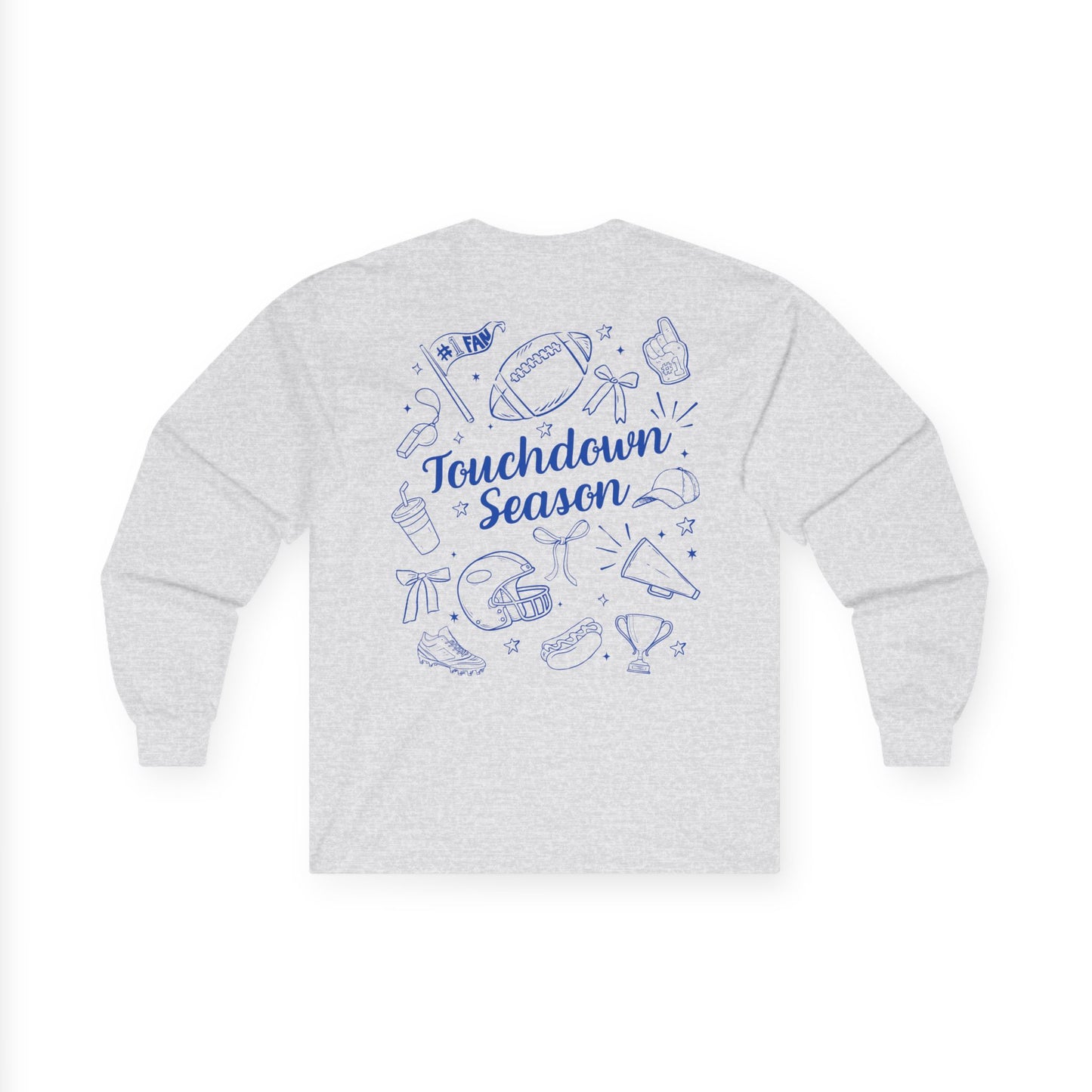 Touchdown Season Long Sleeve Tee - Football Apparel, Unisex Sports Shirt, Game Day Outfit, Gift for Football Fans