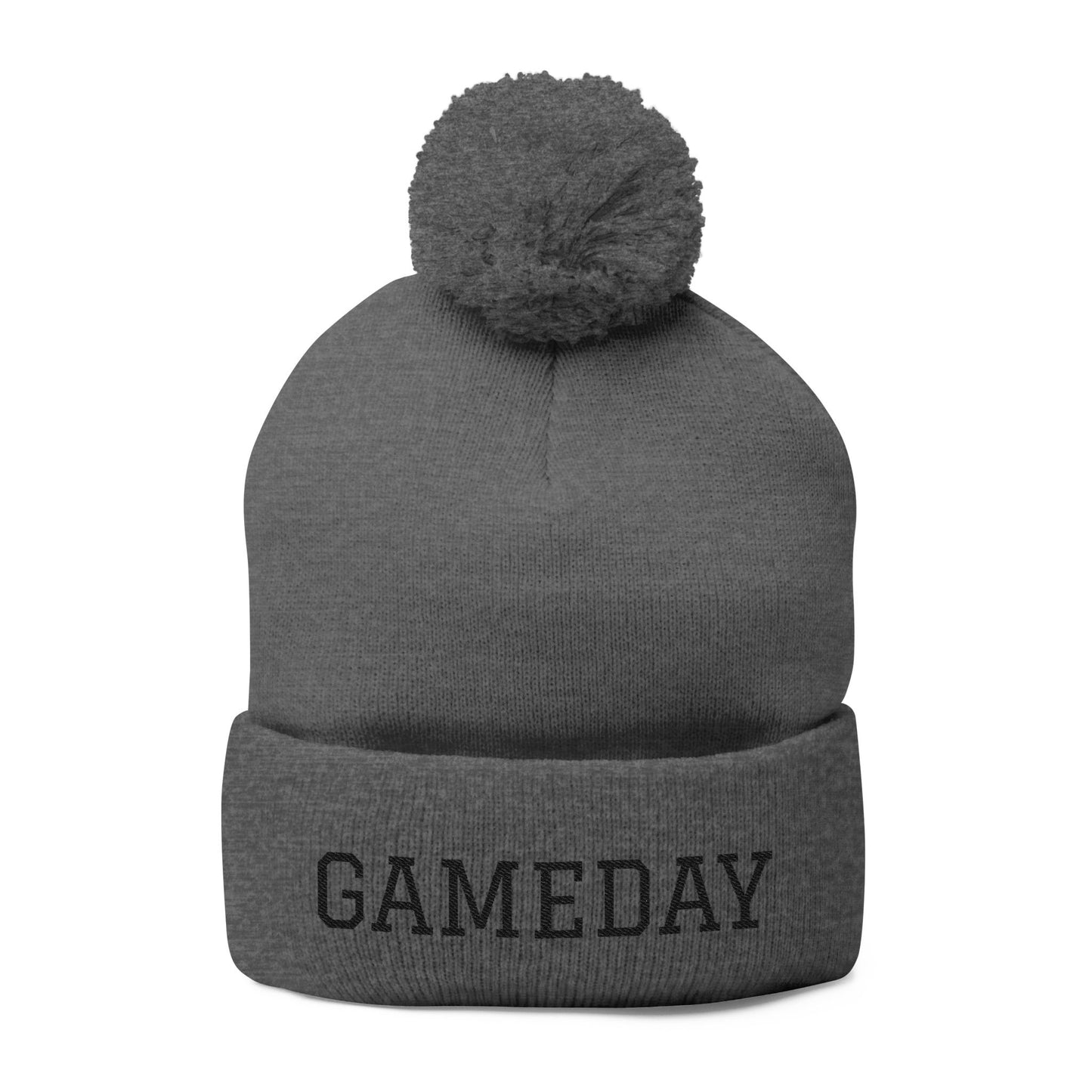 Gameday Pom-Pom Knit Cap - Cozy Beanie for Sports Enthusiasts, Perfect Gift for Winter, Tailgate, Outdoor Adventures, Casual Wear