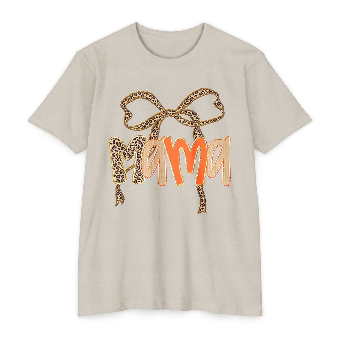 Mama Leopard Print T-Shirt | Unisex CVC Tee for Mother's Day, Birthdays, Family Gatherings, Gifts, Casual Wear