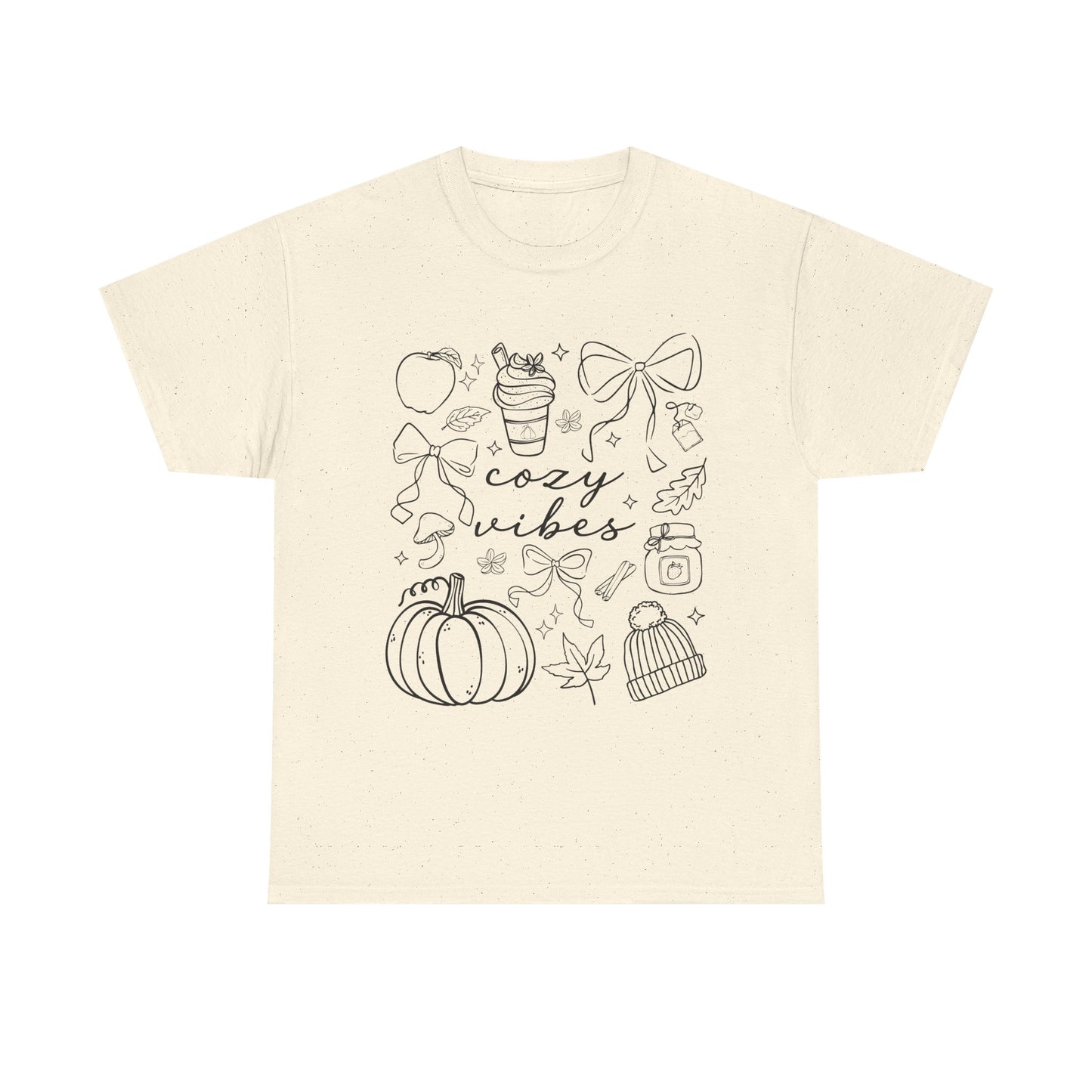 Cozy Vibes Unisex Cotton Tee, Fall Apparel, Gift for Friends, Halloween Top, Autumn Fashion