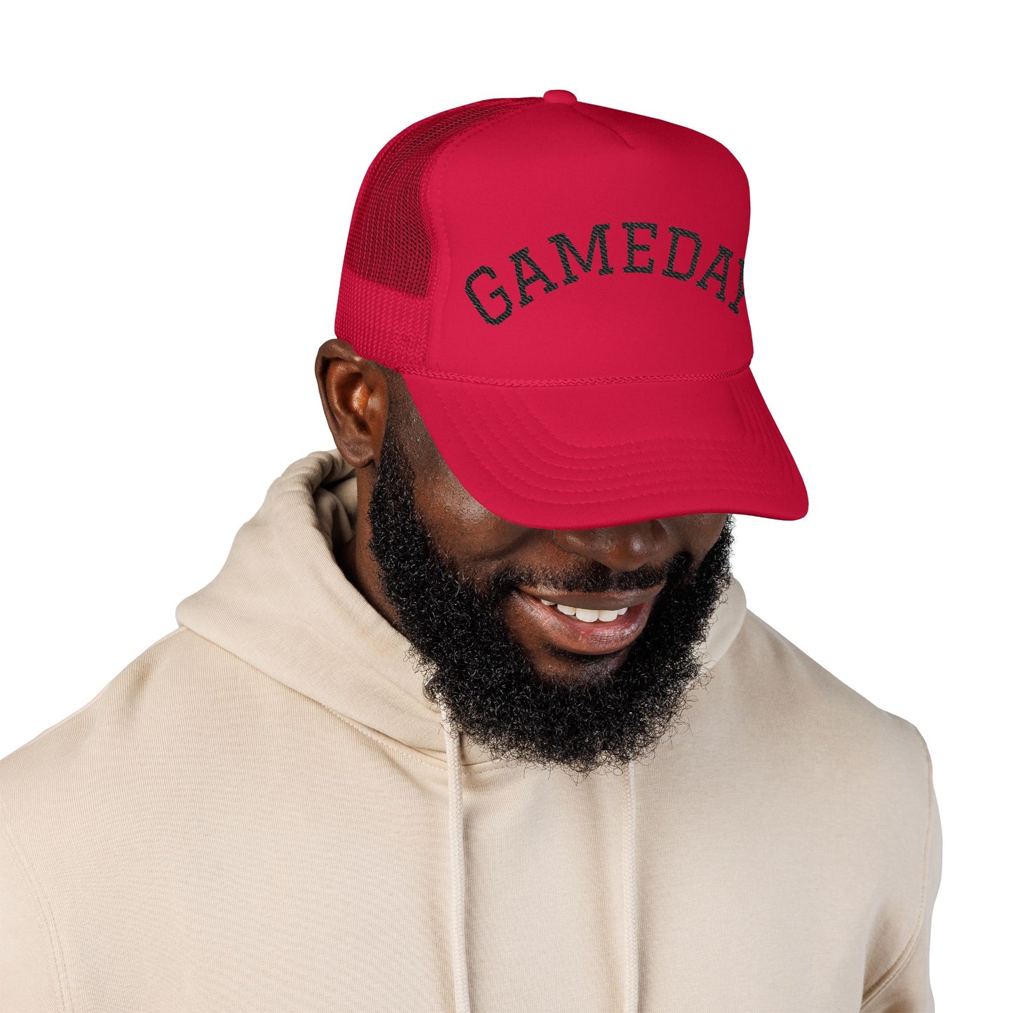 Gameday Foam Trucker Hat, Sports Hat, Unisex Hat, Embroidered Cap, Perfect for Tailgating, Outdoor Activities, Summer Fun