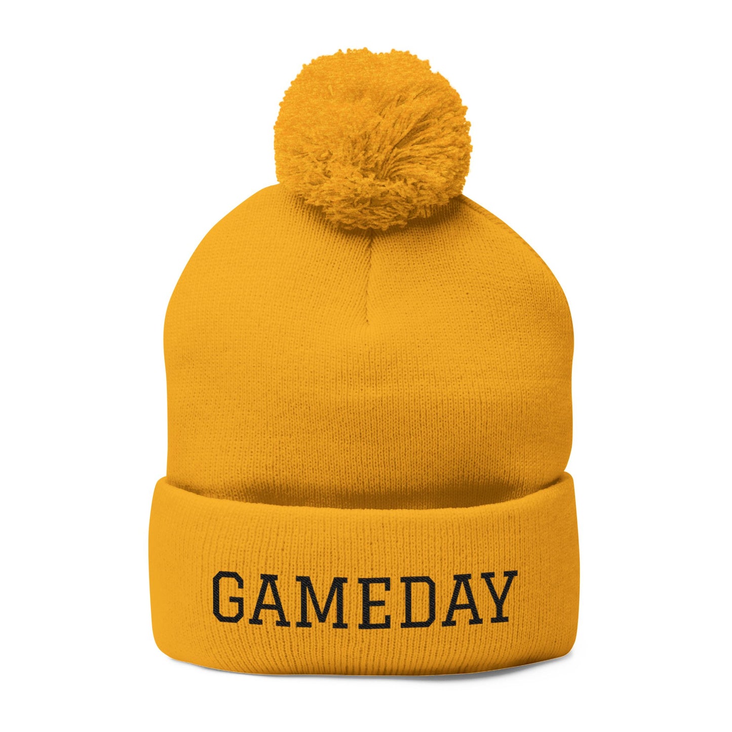Gameday Pom-Pom Knit Cap - Cozy Beanie for Sports Enthusiasts, Perfect Gift for Winter, Tailgate, Outdoor Adventures, Casual Wear
