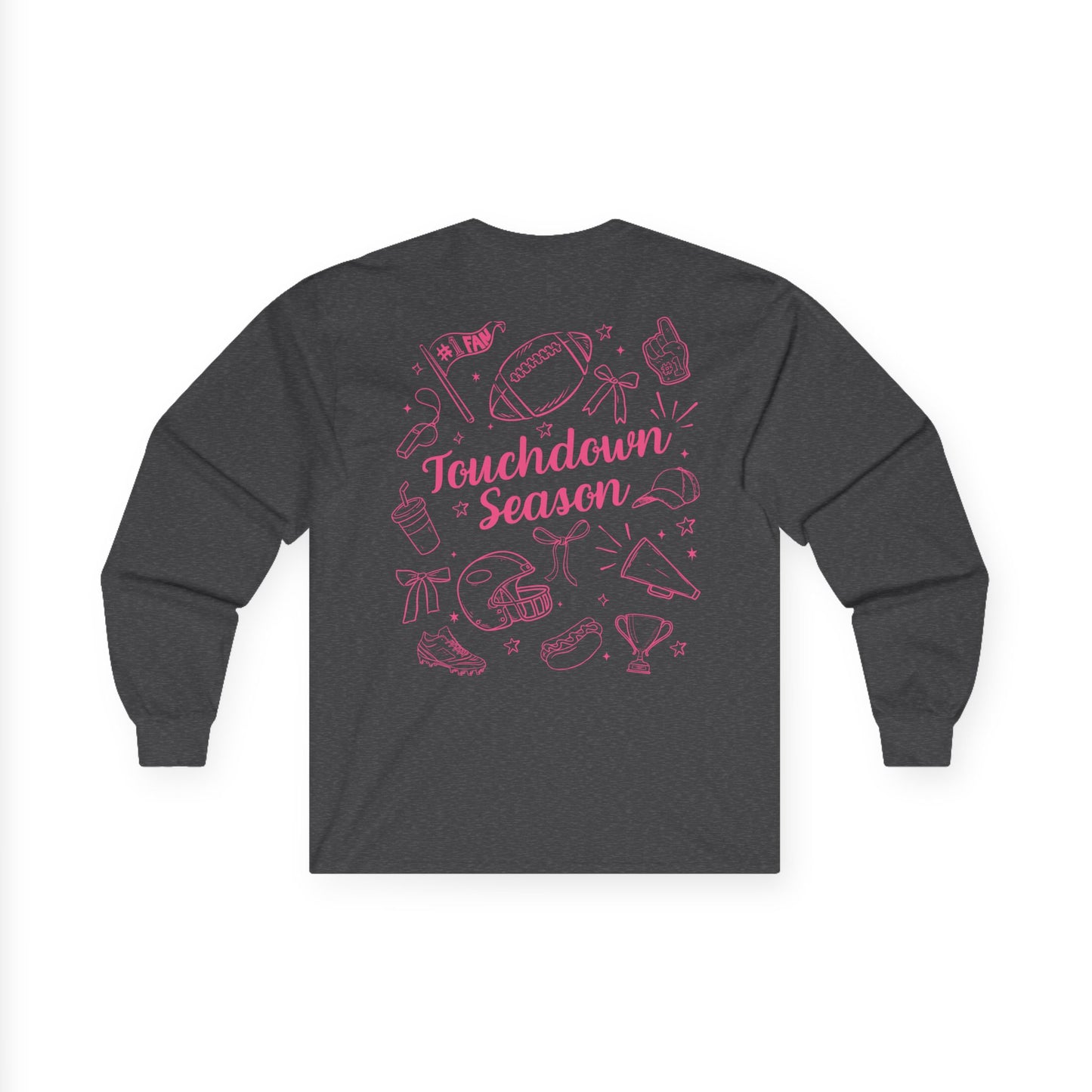 Touchdown Season Long Sleeve Tee, Football Shirt, Game Day Apparel, Sports Fan Gift, Unisex Long Sleeve Top