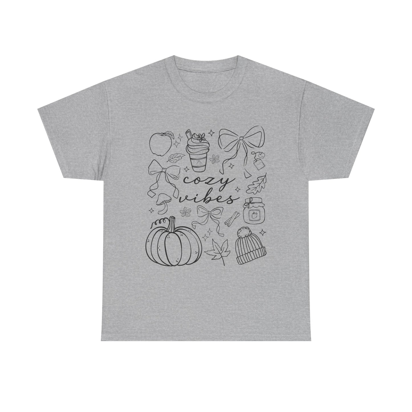 Cozy Vibes Unisex Cotton Tee, Fall Apparel, Gift for Friends, Halloween Top, Autumn Fashion