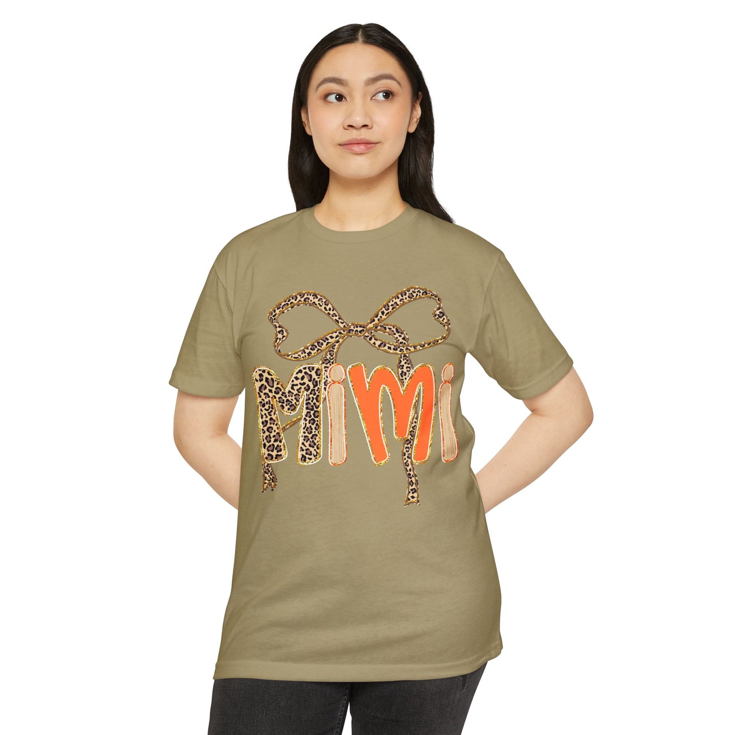 Mimi Leopard Print T-Shirt, Casual Tee Gift for Moms, Birthday Celebration, Animal Print Apparel, Trendy Women's Top