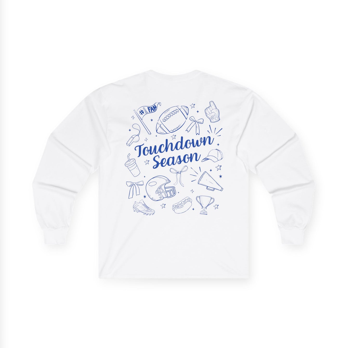 Touchdown Season Long Sleeve Tee - Football Apparel, Unisex Sports Shirt, Game Day Outfit, Gift for Football Fans