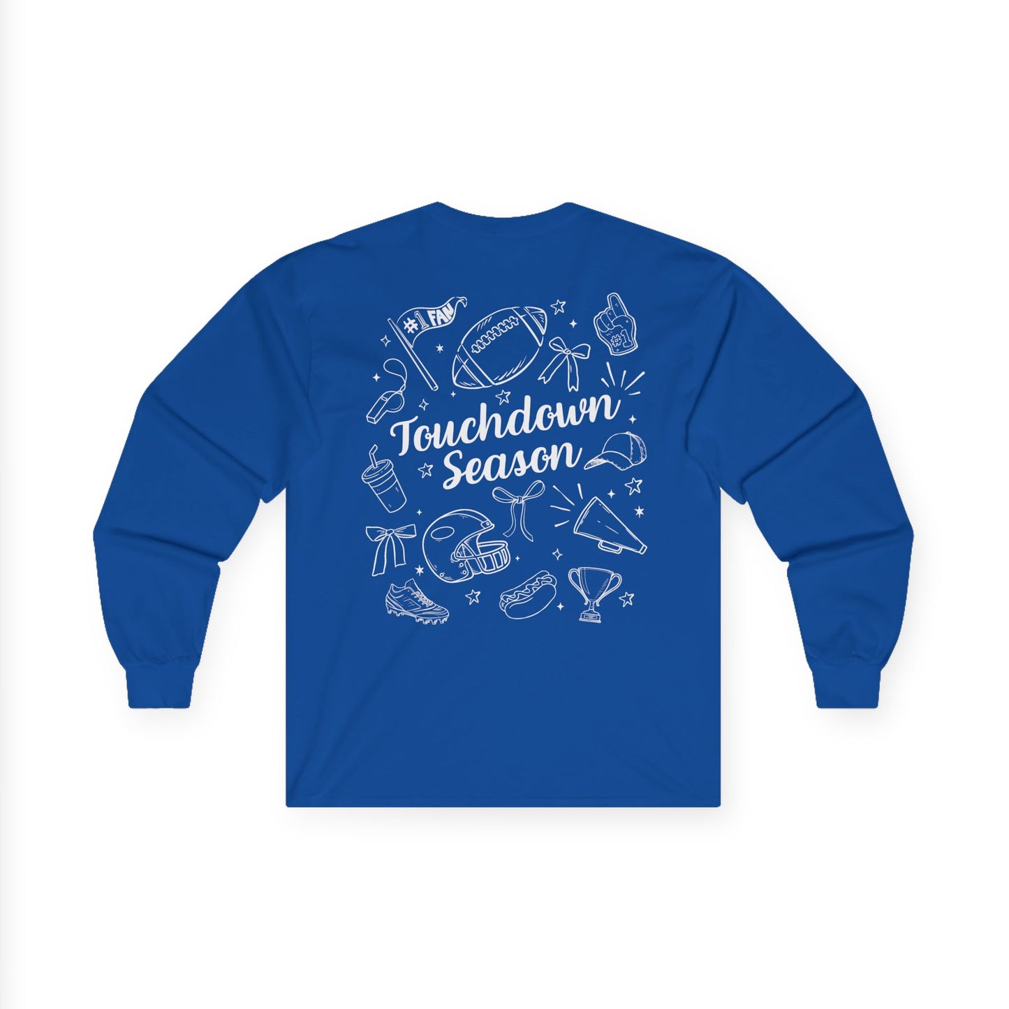 Touchdown Season Unisex Long Sleeve Tee, Football Fan Gear, Game Day Apparel, Holiday Gifts, Sports Lover Gift