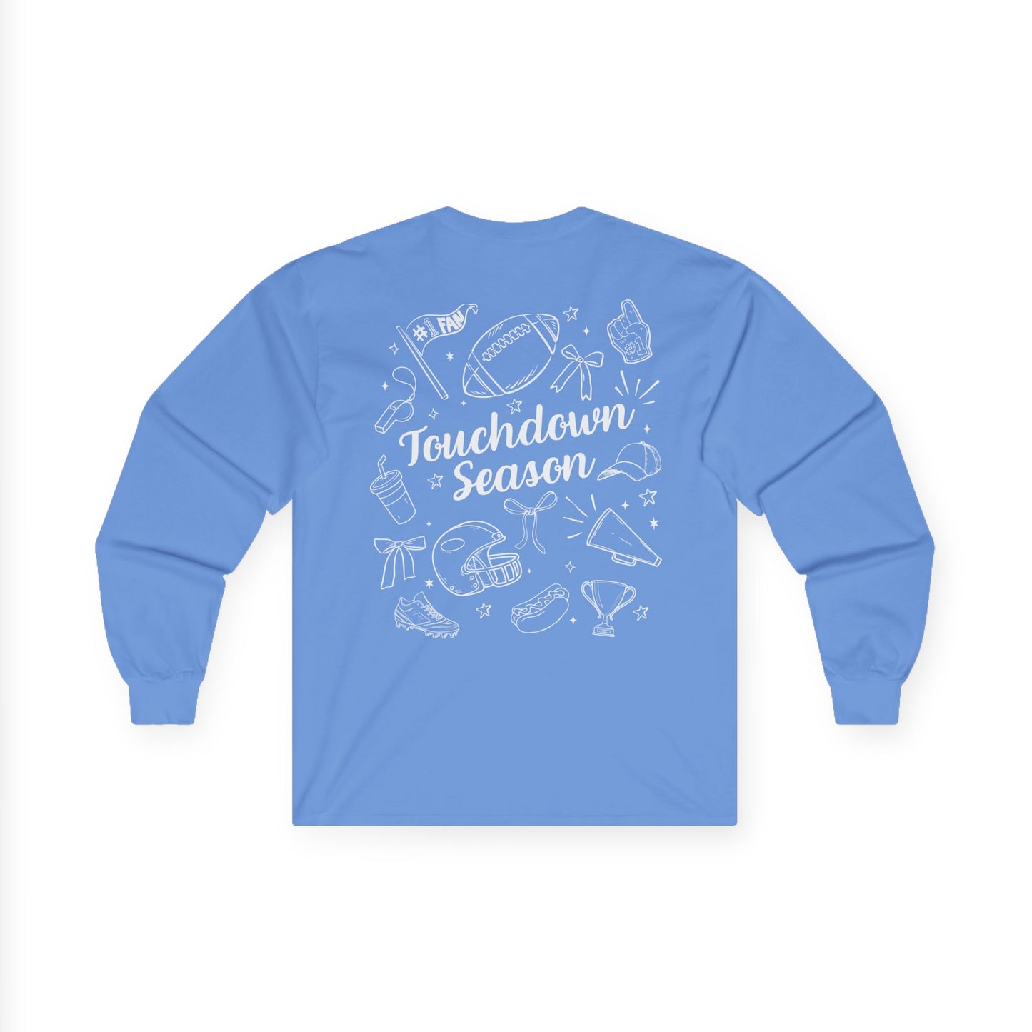 Touchdown Season Unisex Long Sleeve Tee, Football Fan Gear, Game Day Apparel, Holiday Gifts, Sports Lover Gift