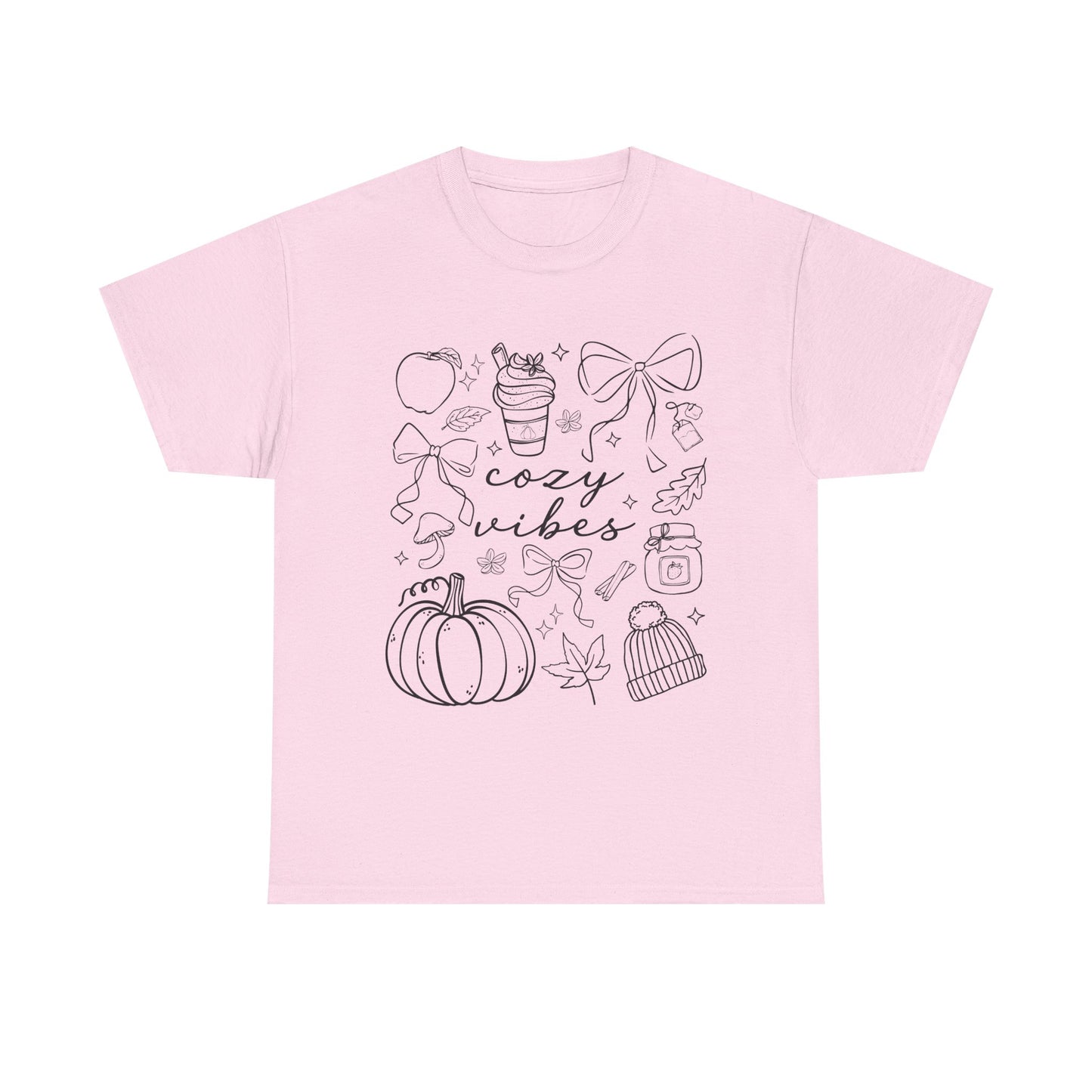 Cozy Vibes Unisex Cotton Tee, Fall Apparel, Gift for Friends, Halloween Top, Autumn Fashion