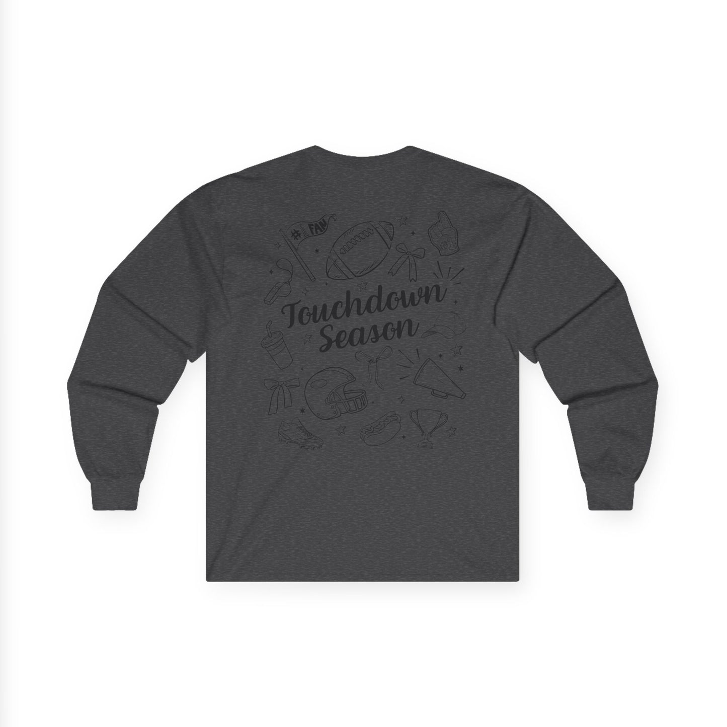 Touchdown Season Long Sleeve Tee | Unisex Cotton Shirt for Football Fans, Sports Gift, Game Day Apparel, Comfy Layering, Casual Style
