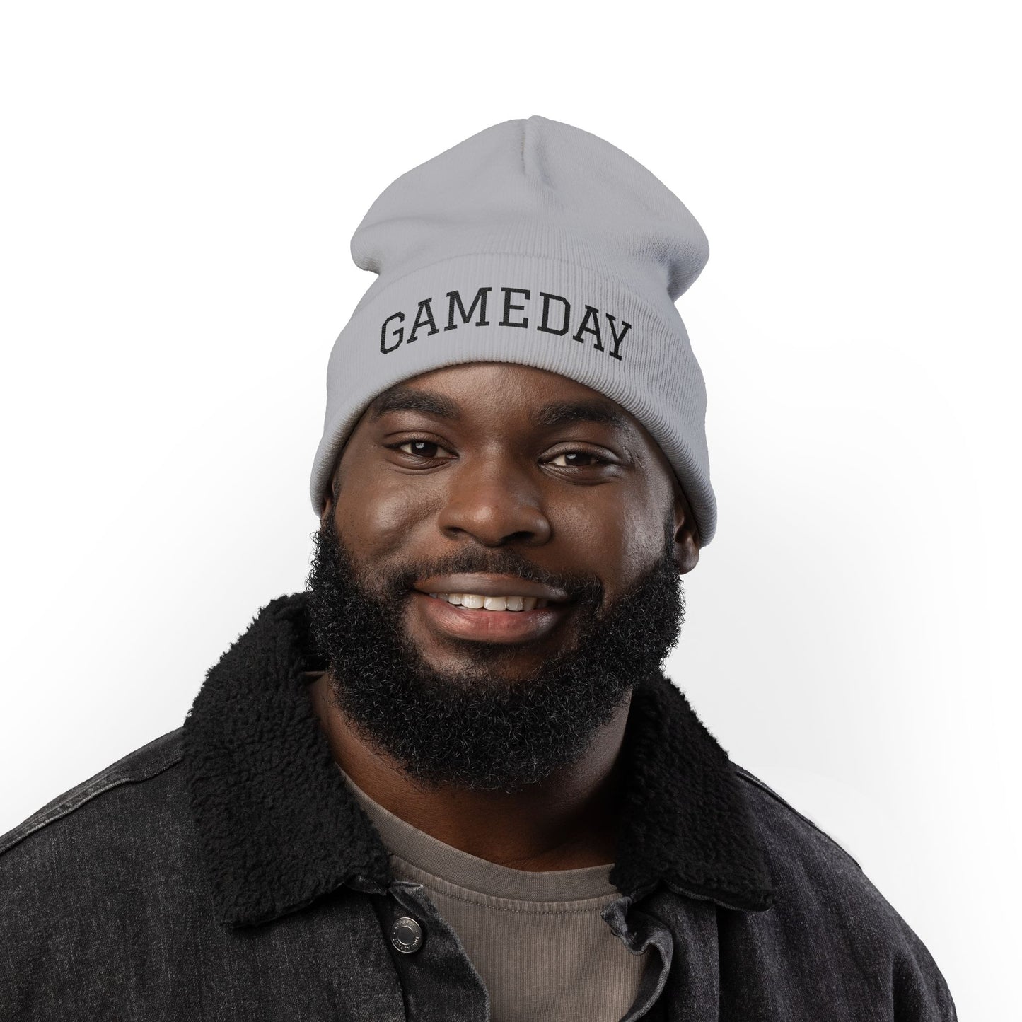 Gameday Knit Beanie, Winter Hat, Embroidered Beanie, Sports Fan Accessory, Cozy Knit Hat, Gift for Sports Lovers