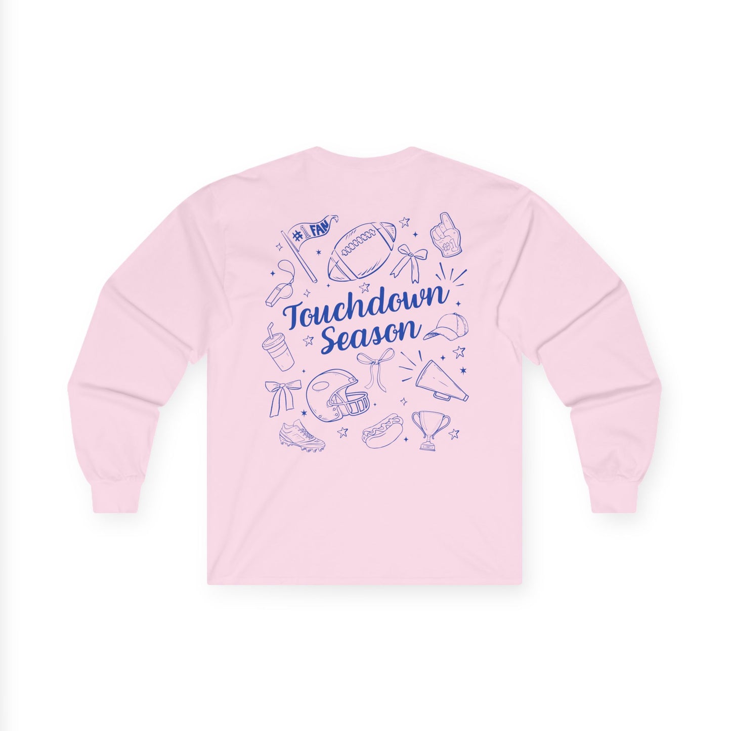 Touchdown Season Long Sleeve Tee - Football Apparel, Unisex Sports Shirt, Game Day Outfit, Gift for Football Fans