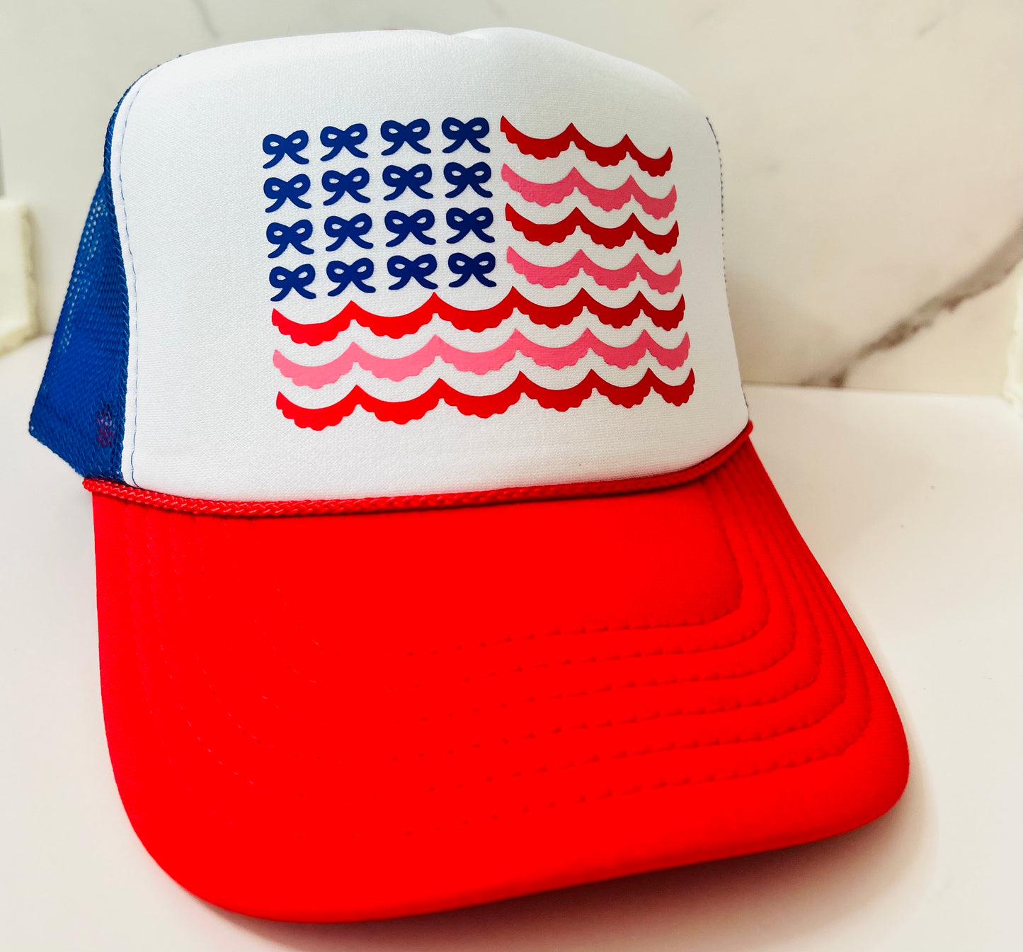Girly USA flag hat