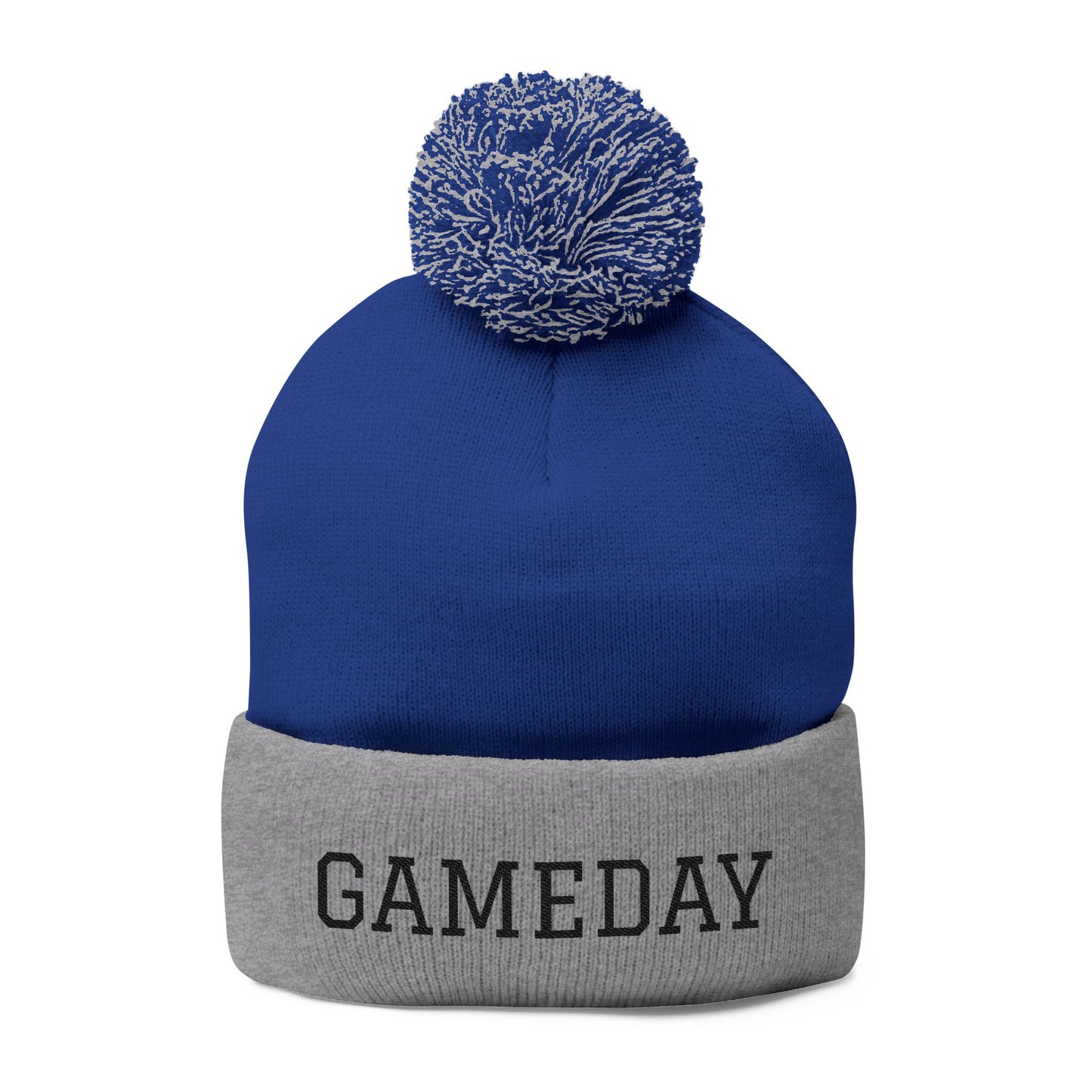 Gameday Pom-Pom Knit Cap - Cozy Beanie for Sports Enthusiasts, Perfect Gift for Winter, Tailgate, Outdoor Adventures, Casual Wear