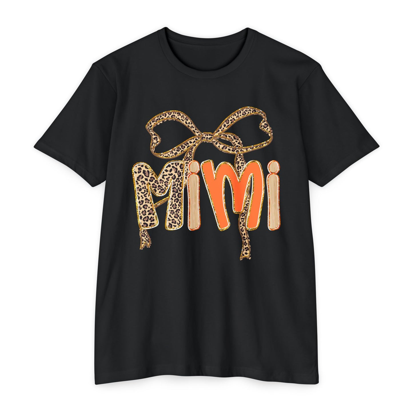 Mimi Leopard Print T-Shirt, Casual Tee Gift for Moms, Birthday Celebration, Animal Print Apparel, Trendy Women's Top
