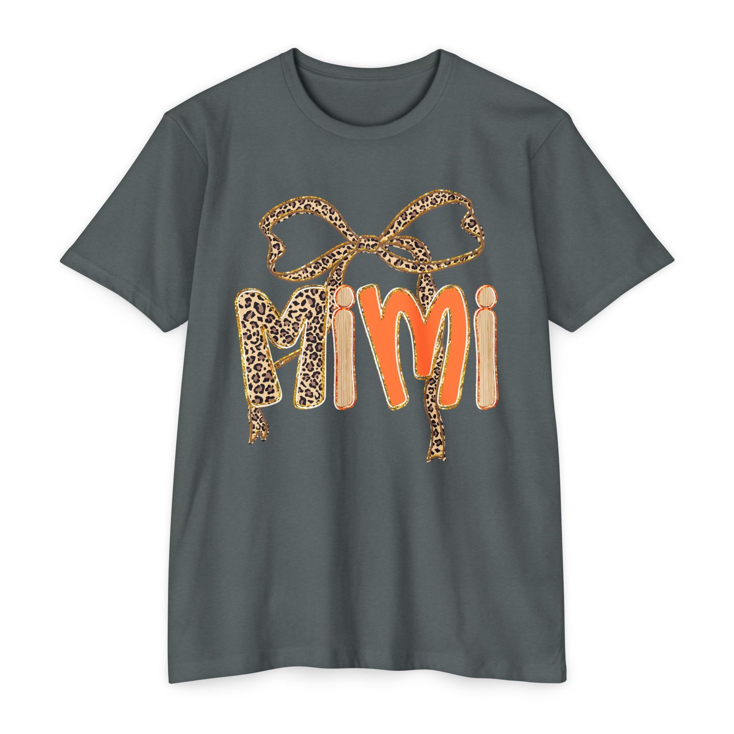 Mimi Leopard Print T-Shirt, Casual Tee Gift for Moms, Birthday Celebration, Animal Print Apparel, Trendy Women's Top