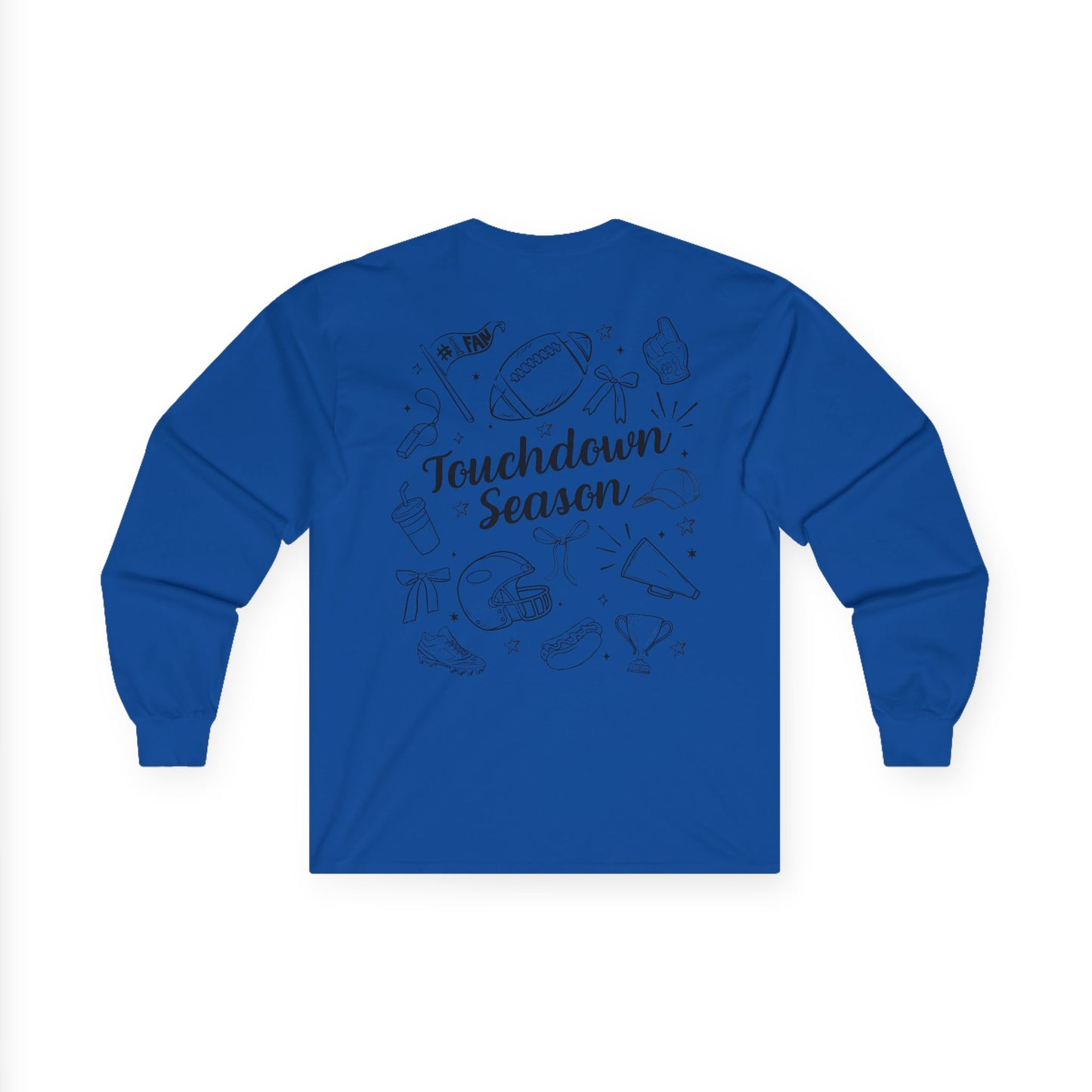 Touchdown Season Long Sleeve Tee | Unisex Cotton Shirt for Football Fans, Sports Gift, Game Day Apparel, Comfy Layering, Casual Style