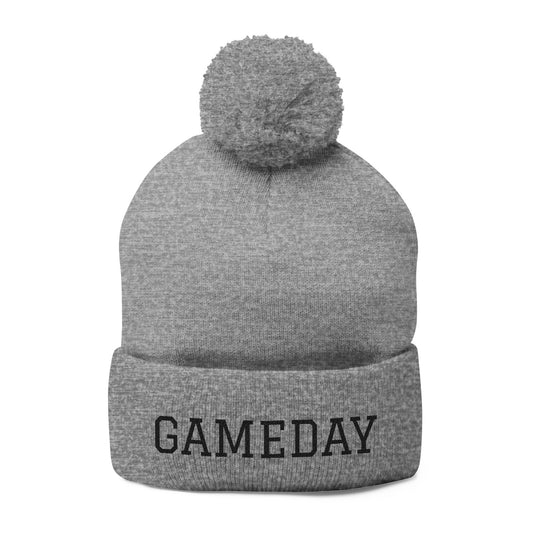 Gameday Pom-Pom Knit Cap - Cozy Beanie for Sports Enthusiasts, Perfect Gift for Winter, Tailgate, Outdoor Adventures, Casual Wear