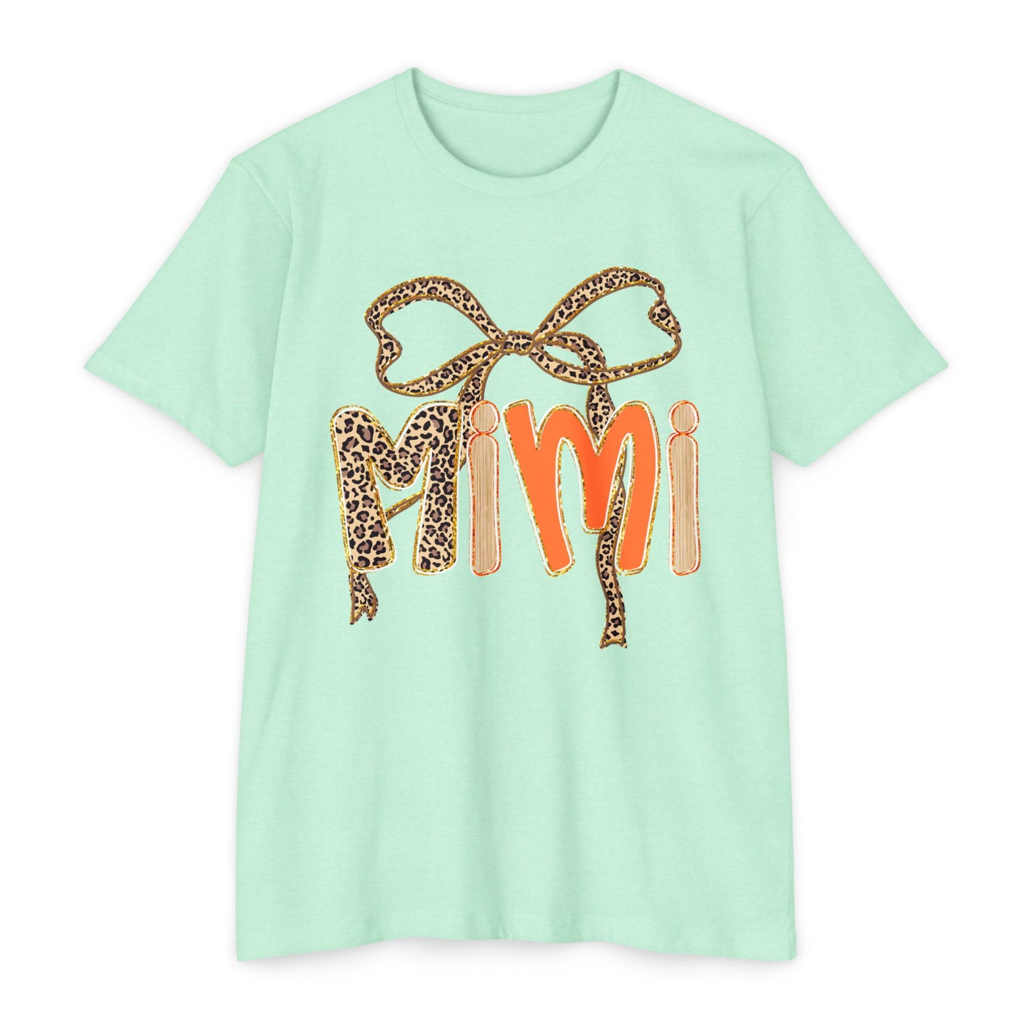 Mimi Leopard Print T-Shirt, Casual Tee Gift for Moms, Birthday Celebration, Animal Print Apparel, Trendy Women's Top