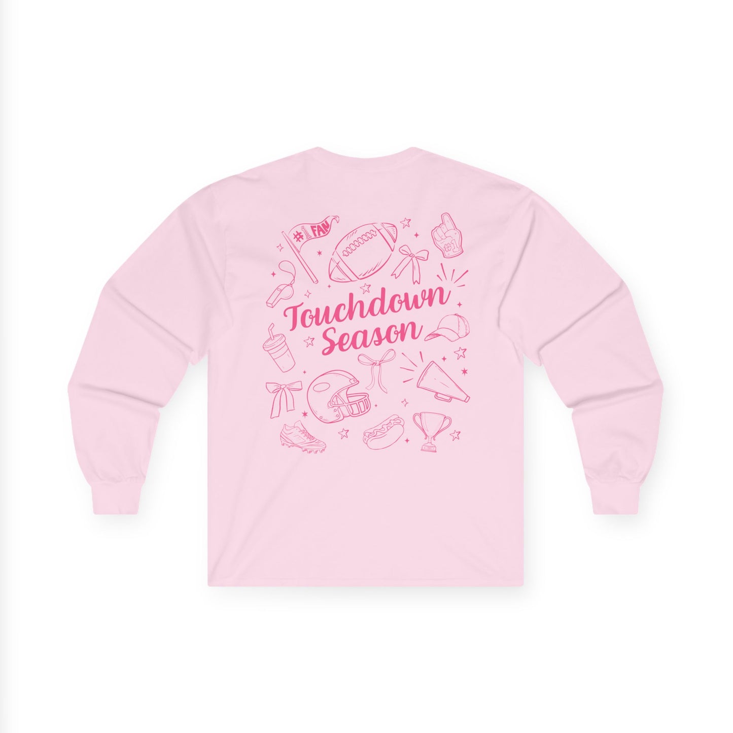 Touchdown Season Long Sleeve Tee, Football Shirt, Game Day Apparel, Sports Fan Gift, Unisex Long Sleeve Top
