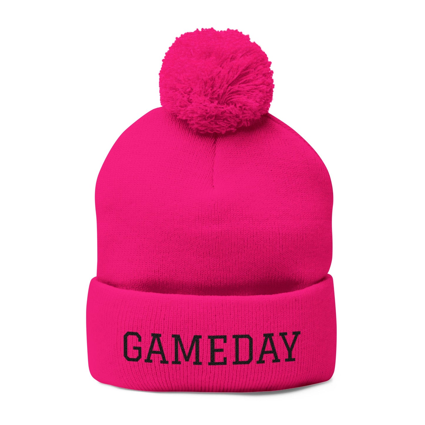 Gameday Pom-Pom Knit Cap - Cozy Beanie for Sports Enthusiasts, Perfect Gift for Winter, Tailgate, Outdoor Adventures, Casual Wear