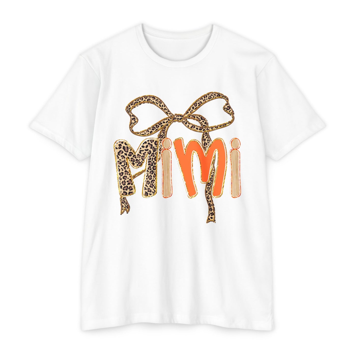 Mimi Leopard Print T-Shirt, Casual Tee Gift for Moms, Birthday Celebration, Animal Print Apparel, Trendy Women's Top