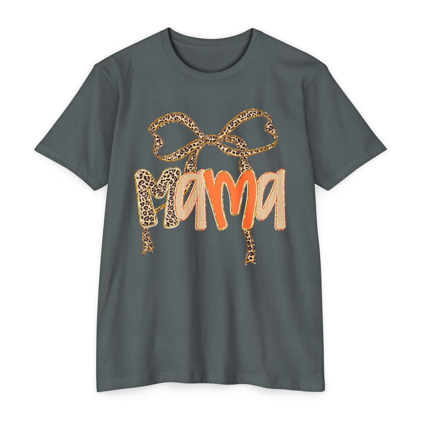 Mama Leopard Print T-Shirt | Unisex CVC Tee for Mother's Day, Birthdays, Family Gatherings, Gifts, Casual Wear