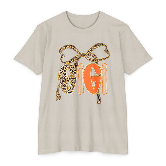Cute Gigi Leopard Print Unisex T-Shirt | Casual Everyday Wear, Gift for Gigi, Animal Print Tee, Birthday, Family Gatherings