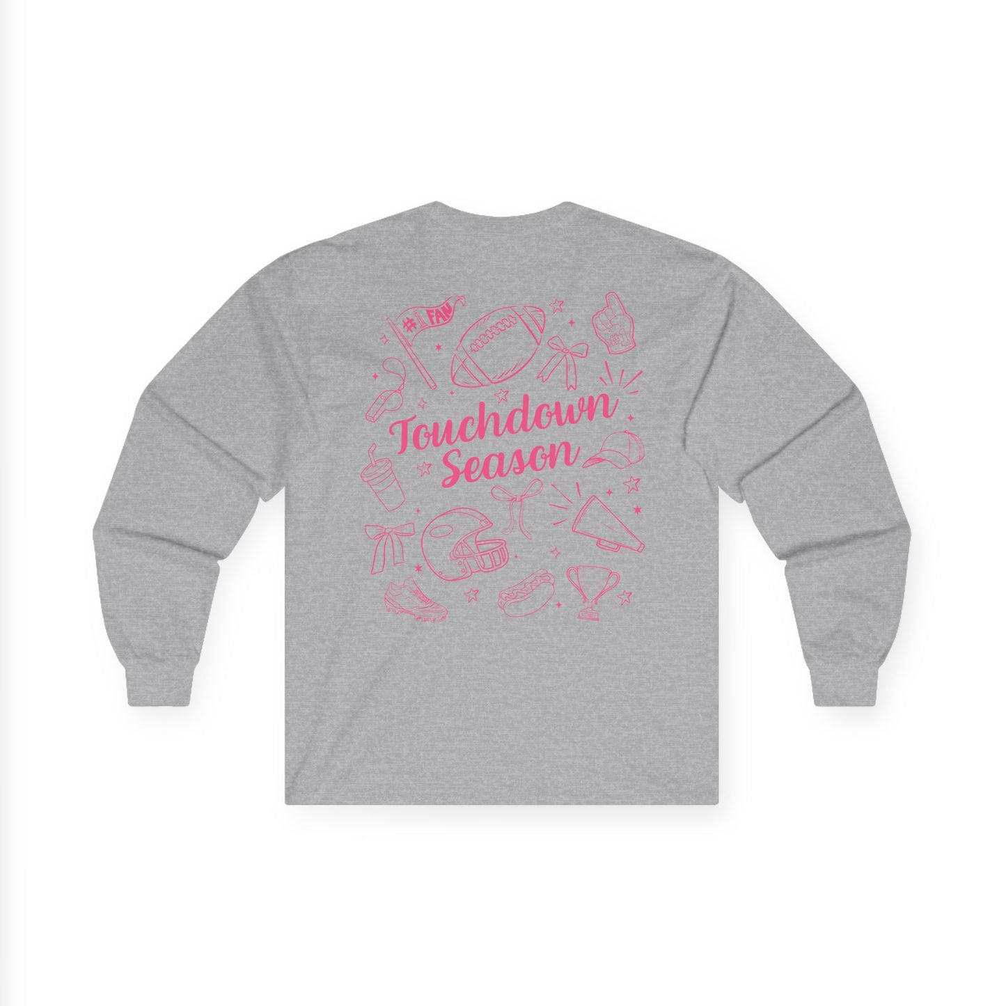 Touchdown Season Long Sleeve Tee, Football Shirt, Game Day Apparel, Sports Fan Gift, Unisex Long Sleeve Top