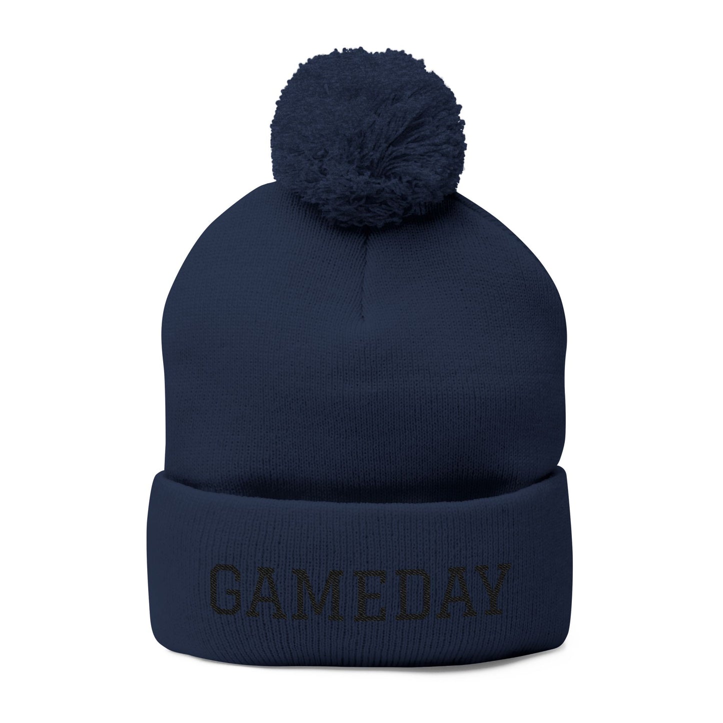 Gameday Pom-Pom Knit Cap - Cozy Beanie for Sports Enthusiasts, Perfect Gift for Winter, Tailgate, Outdoor Adventures, Casual Wear