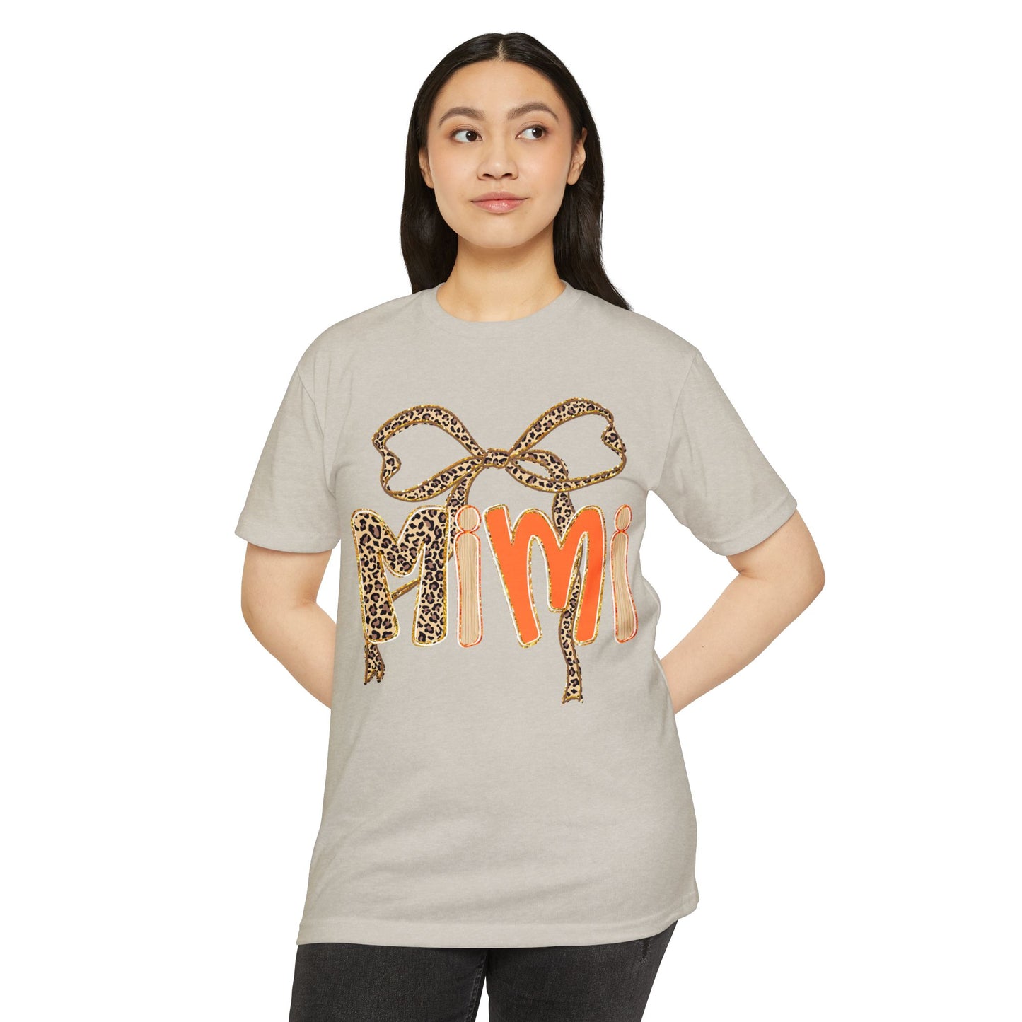 Mimi Leopard Print T-Shirt, Casual Tee Gift for Moms, Birthday Celebration, Animal Print Apparel, Trendy Women's Top