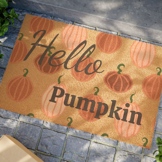 Autumn Pumpkin Doormat, Welcome Mat, Fall Decor, Seasonal Entrance Rug, Halloween Home Accent
