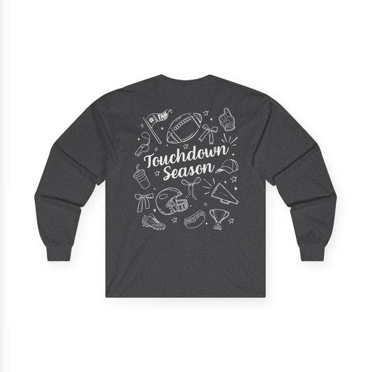 Touchdown Season Unisex Long Sleeve Tee, Football Fan Gear, Game Day Apparel, Holiday Gifts, Sports Lover Gift