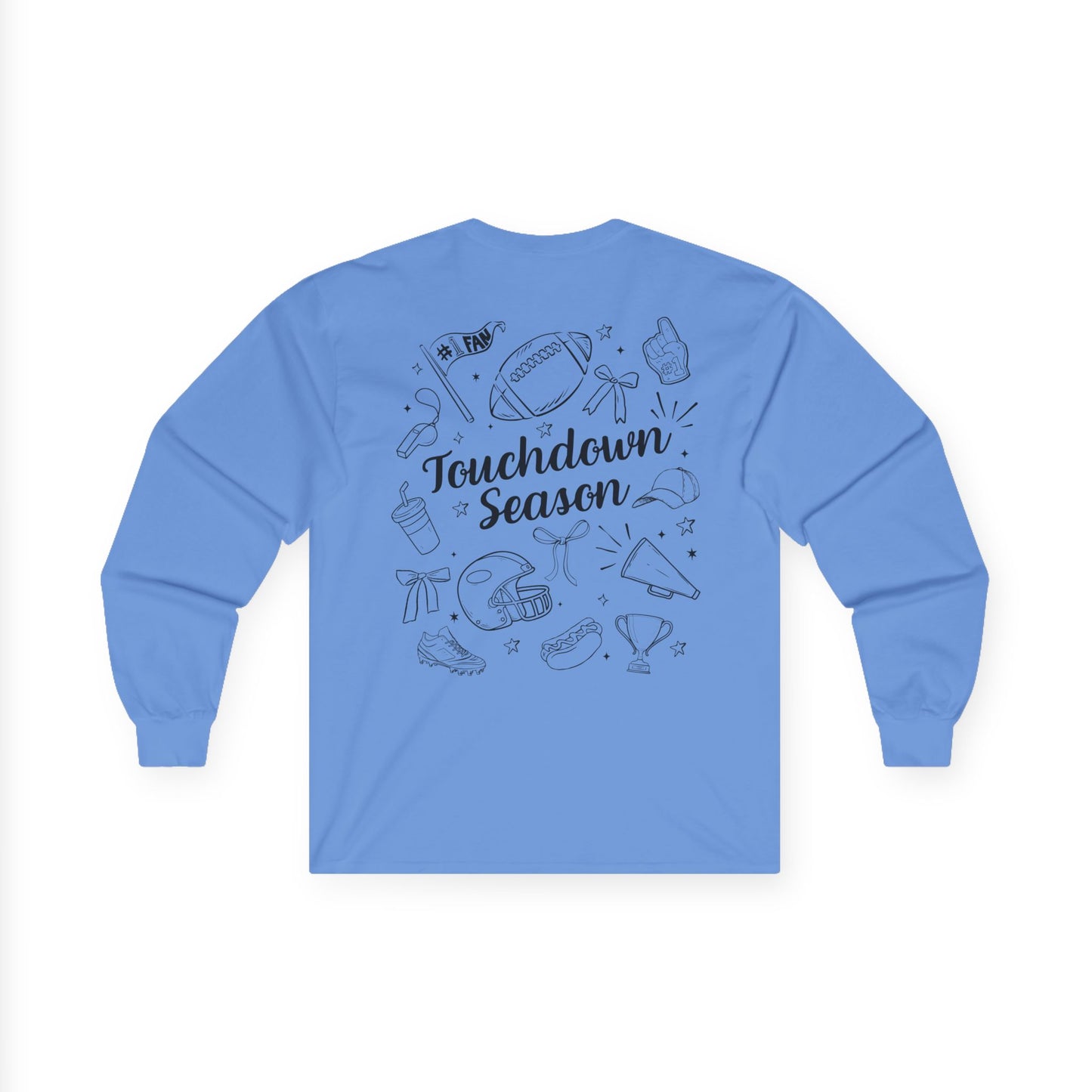 Touchdown Season Long Sleeve Tee | Unisex Cotton Shirt for Football Fans, Sports Gift, Game Day Apparel, Comfy Layering, Casual Style